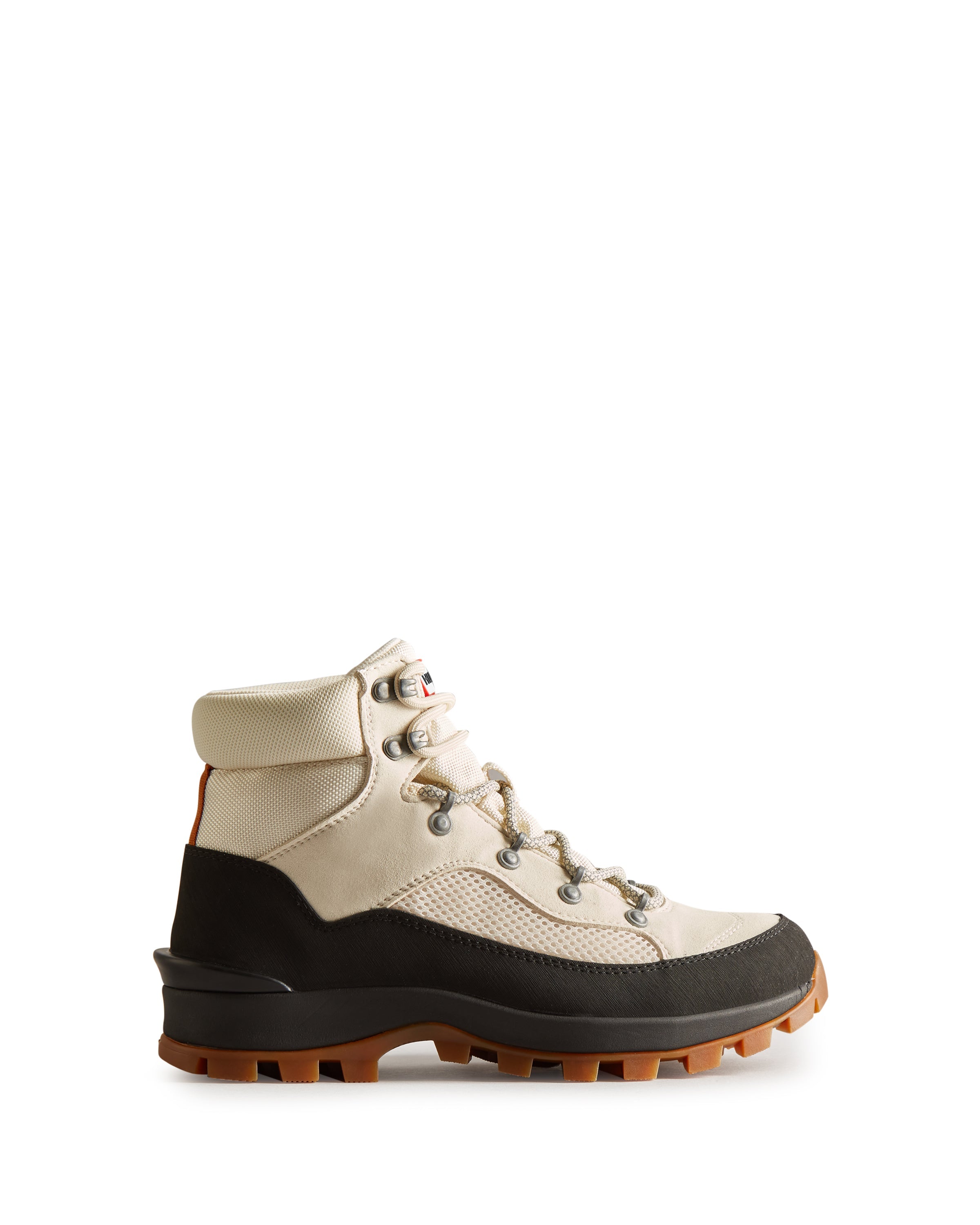 Women s Explorer Lace Up Commando Boots White Willow Cozy Cream Blac