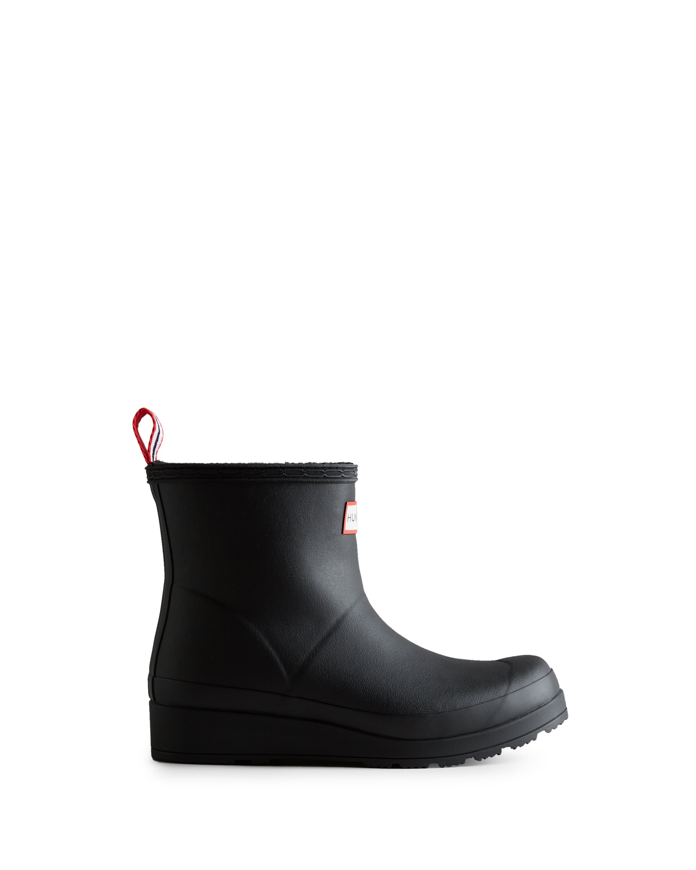 Women s Play Vegan Shearling Insulated Short Rain Boots Black