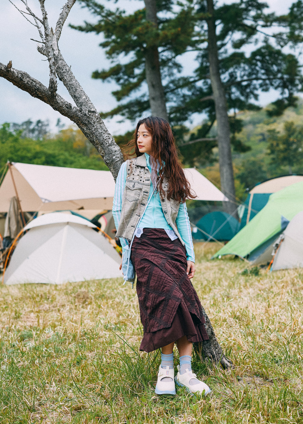 ユニセックス トラベル フロー サンダル - シェイデッドホワイト / フェスティスカイ