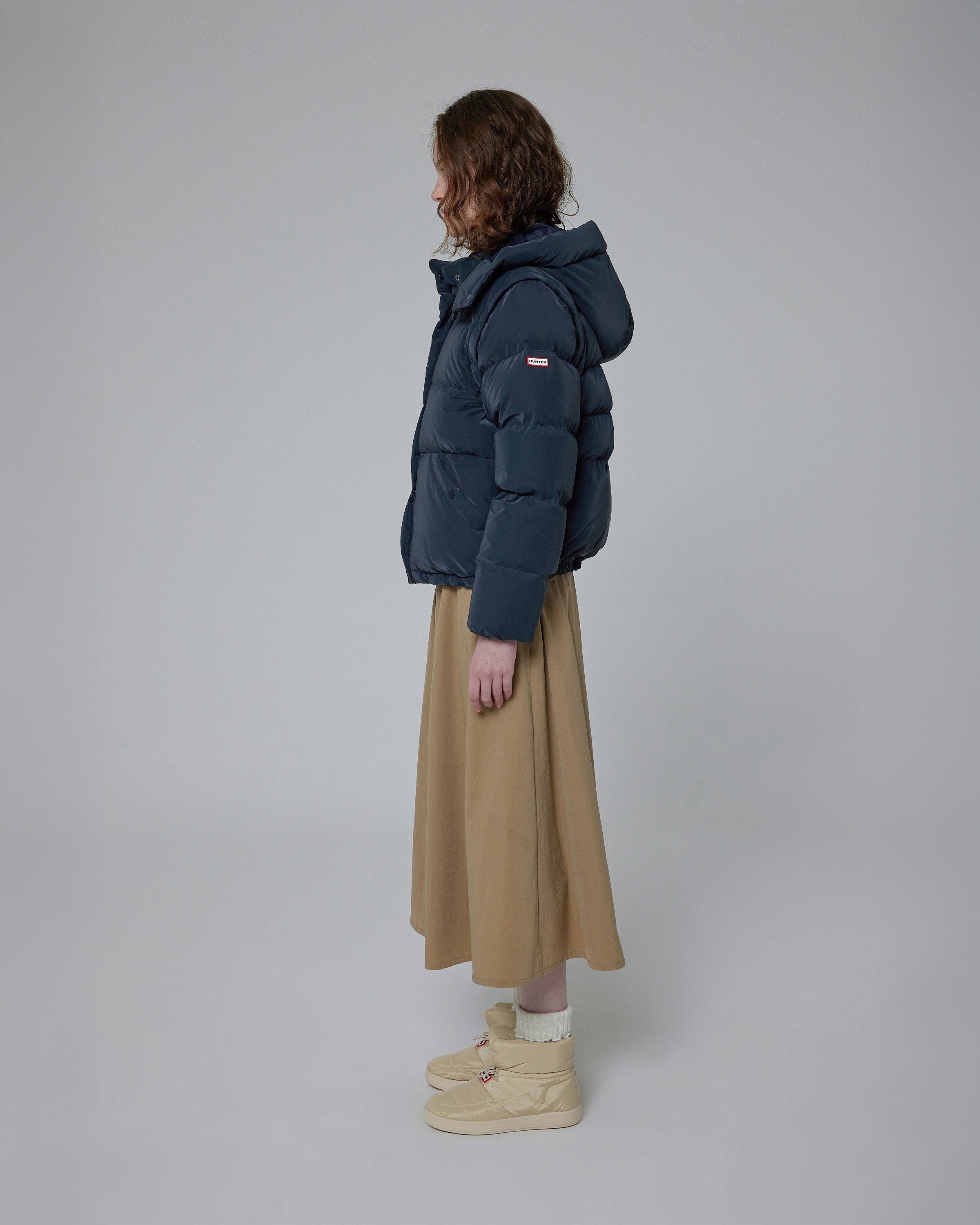 レディース グロウ 2イン1 ダウン ジャケット - ディープネイビー