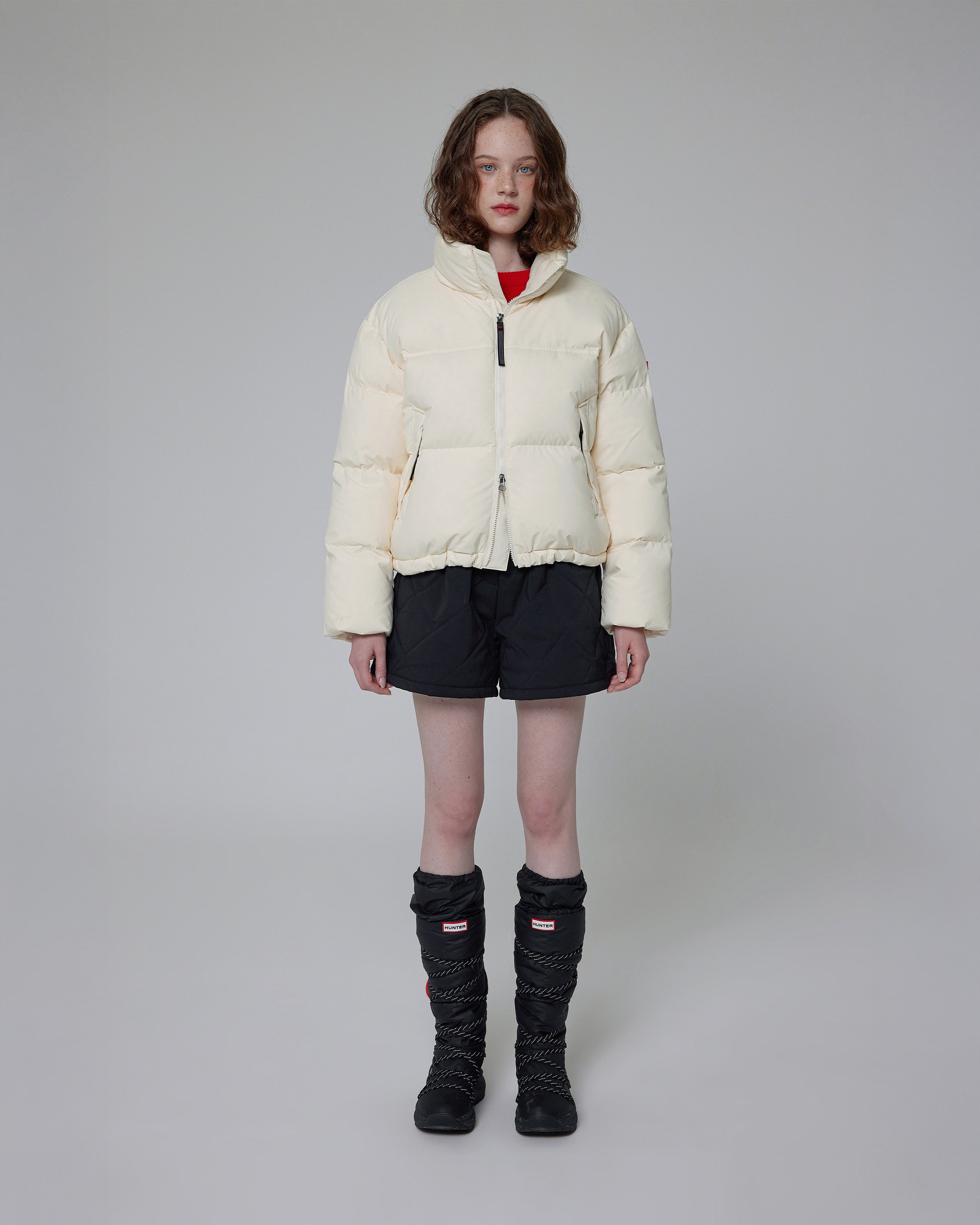 レディース イン/アウト パファー ダウン ジャケット - アイボリー