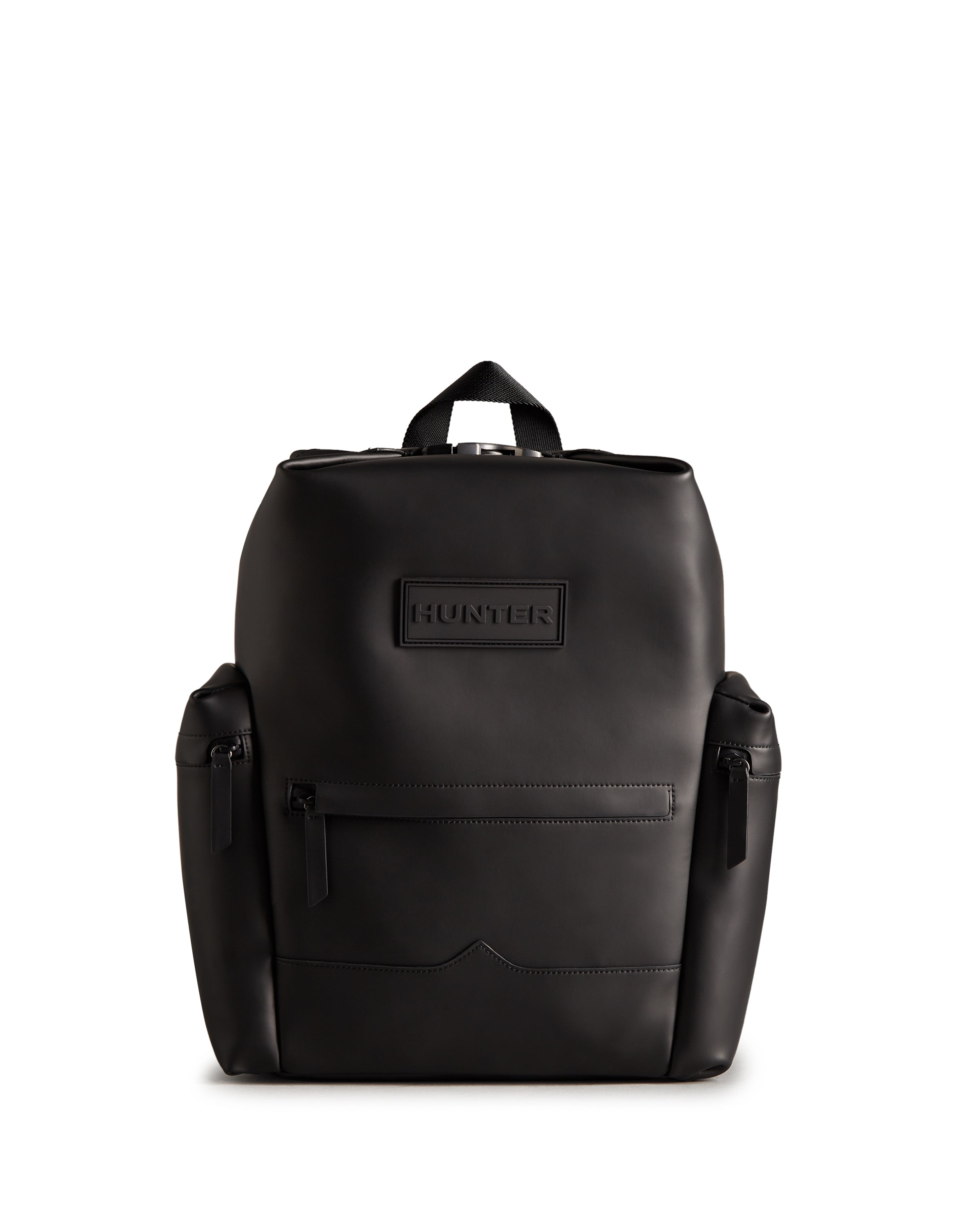 Original Large Top Clip Backpack - Rubber Leather - Black