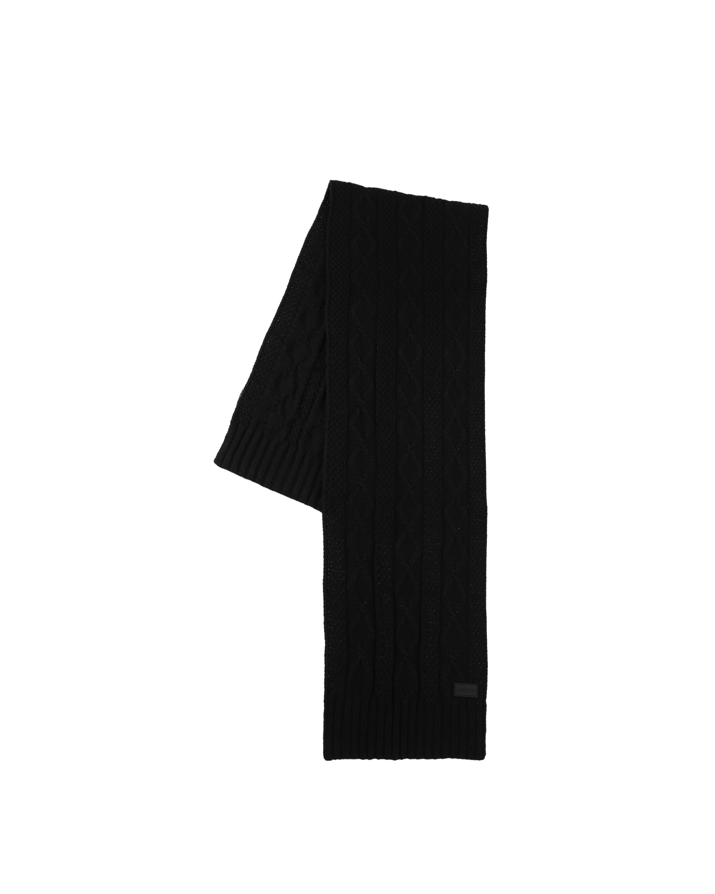 メール便送料無料 マフラー メンズ レディース AW 秋冬 新作 秋新作 冬新作 人気 流行 定番 2026 ハンター HUNTER UAS5536RPY ケーブル ニット スカーフ ネックウェア 縄編み アパレル シンプル 防寒 保温 通勤 通学 寒さ対策 プレゼント ブラック 黒 小物 ケーブル ニット スカーフ - ブラック