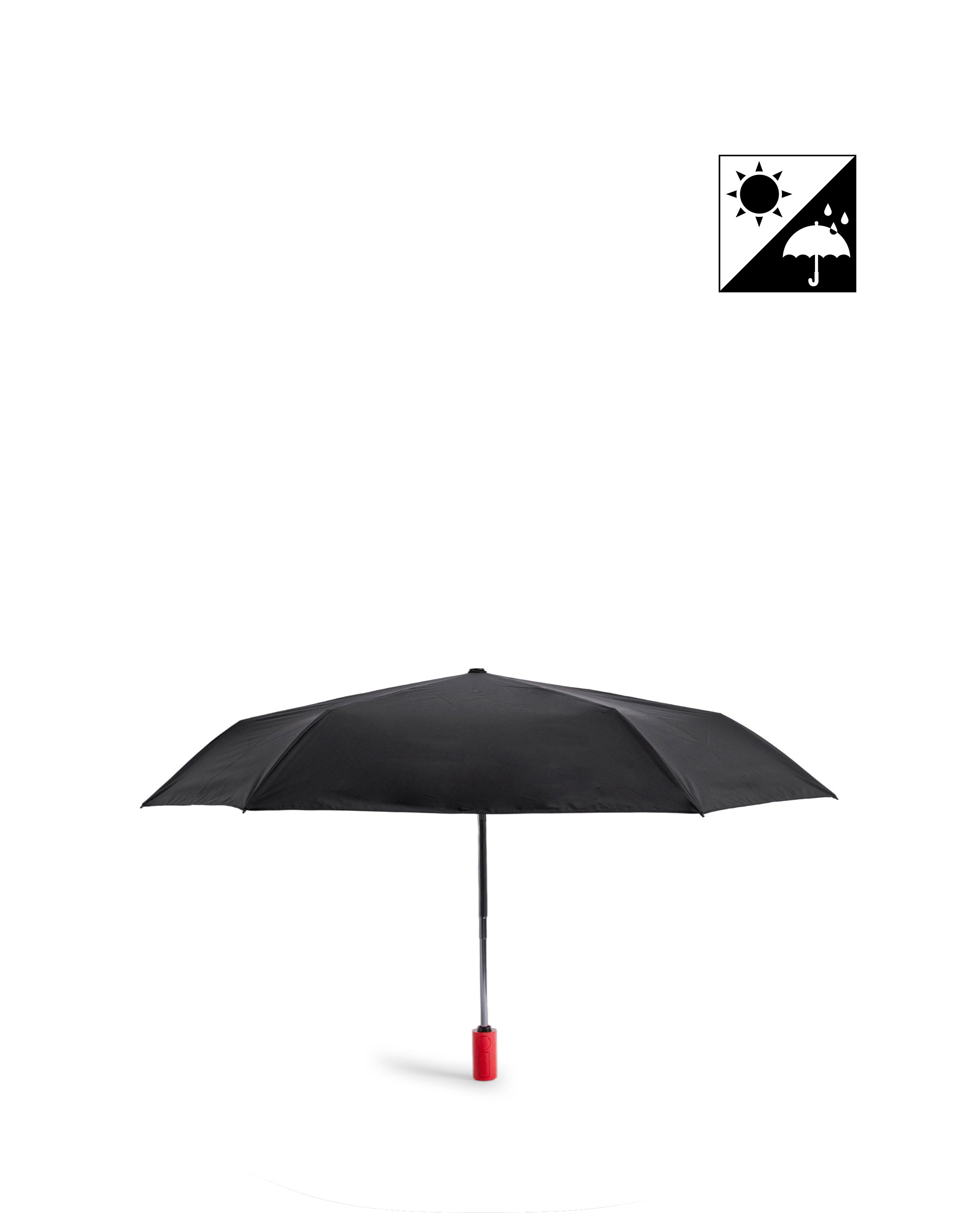 オール ウェザー オート コンパクト アンブレラ (晴雨兼用傘) 50CM - ブラック