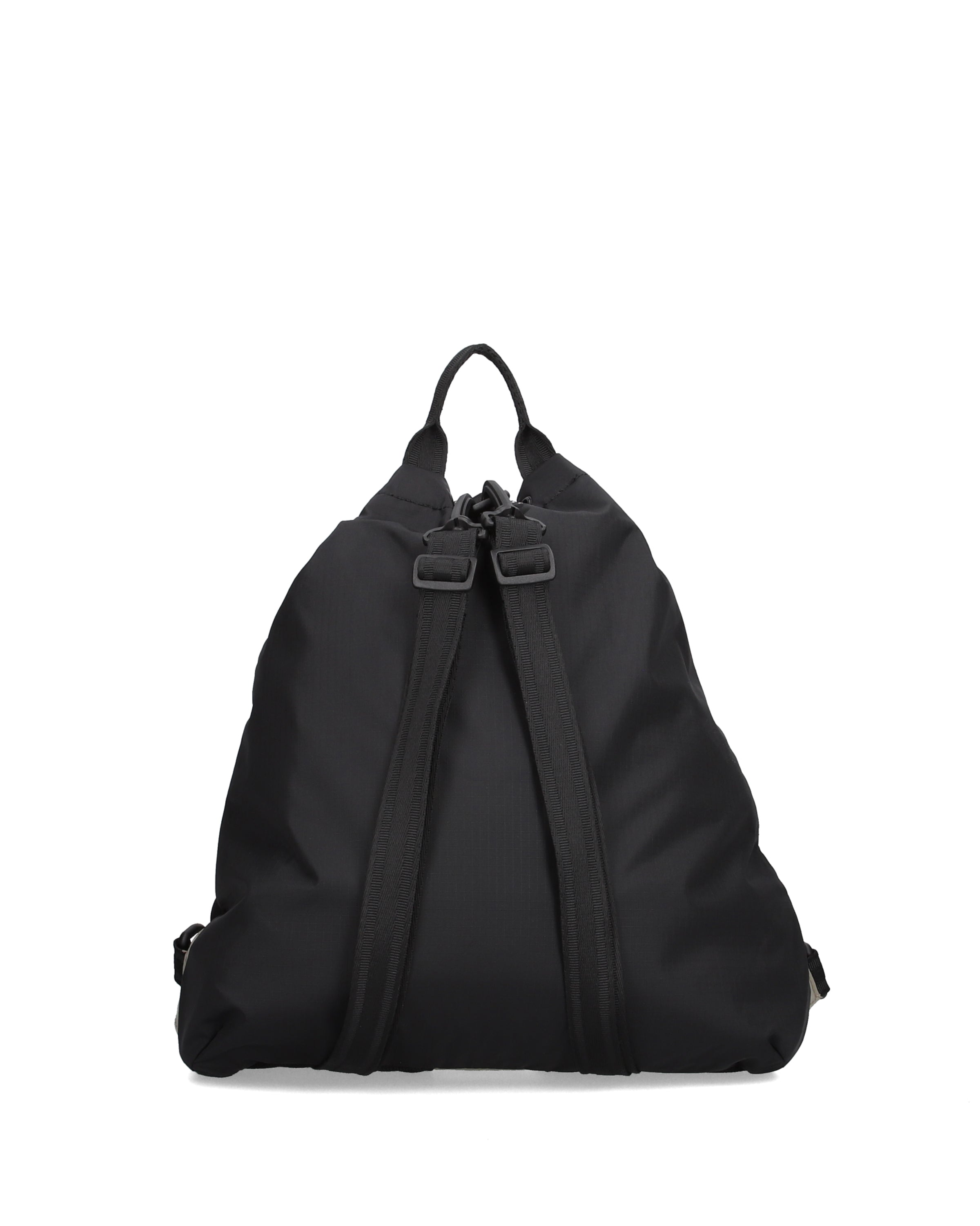 トラベル マルチファンクション パッカブル バックパック - ブラック / レッドボックスロゴ