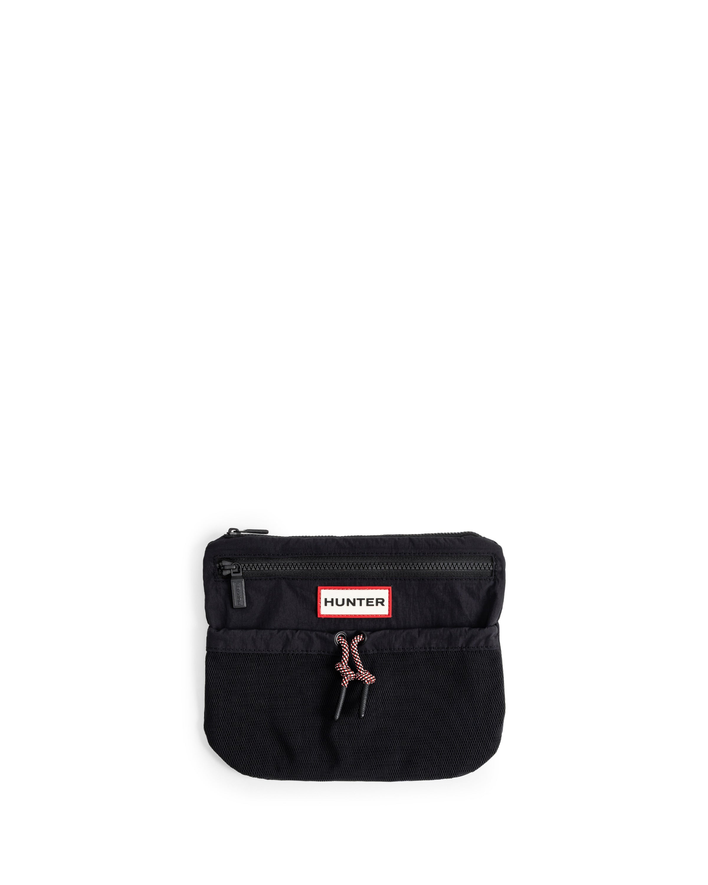 トラベル マルチファンクション パッカブル バックパック - ブラック / レッドボックスロゴ