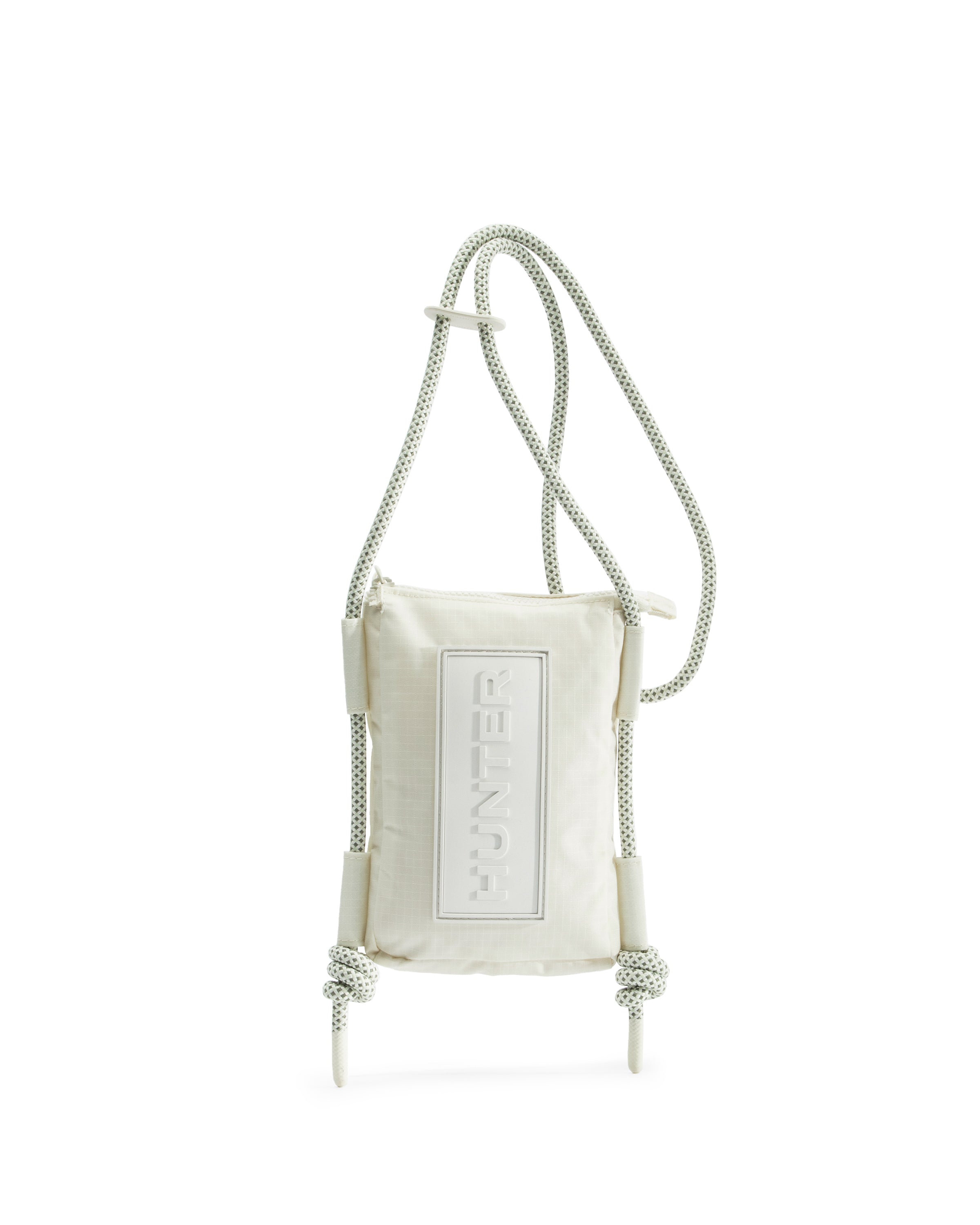 トラベル リップストップ リサイクル ナイロン フォンポーチ - シェイディッド ホワイト