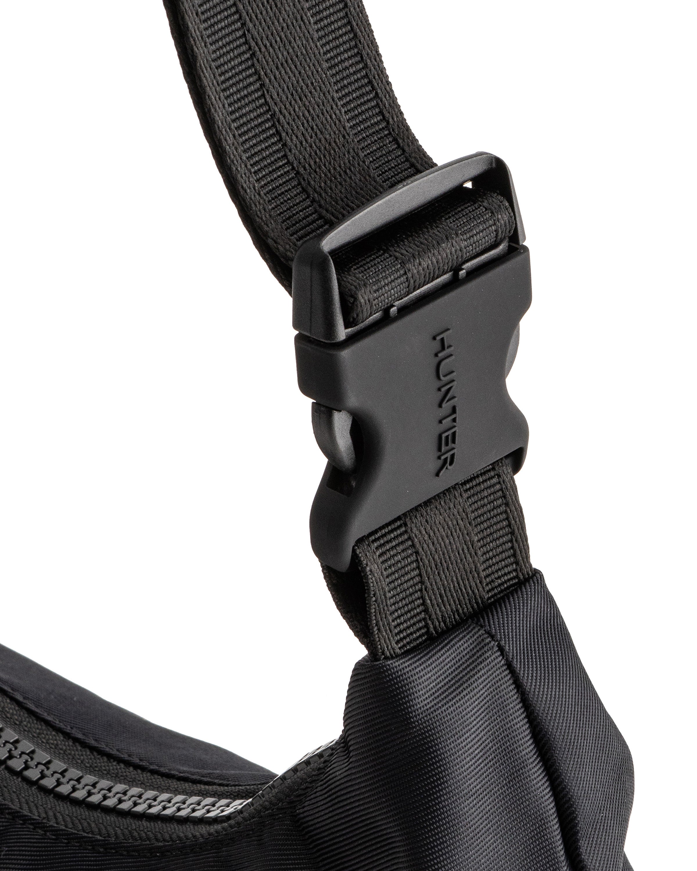 ナイロン ミディ ホーボー - ブラック