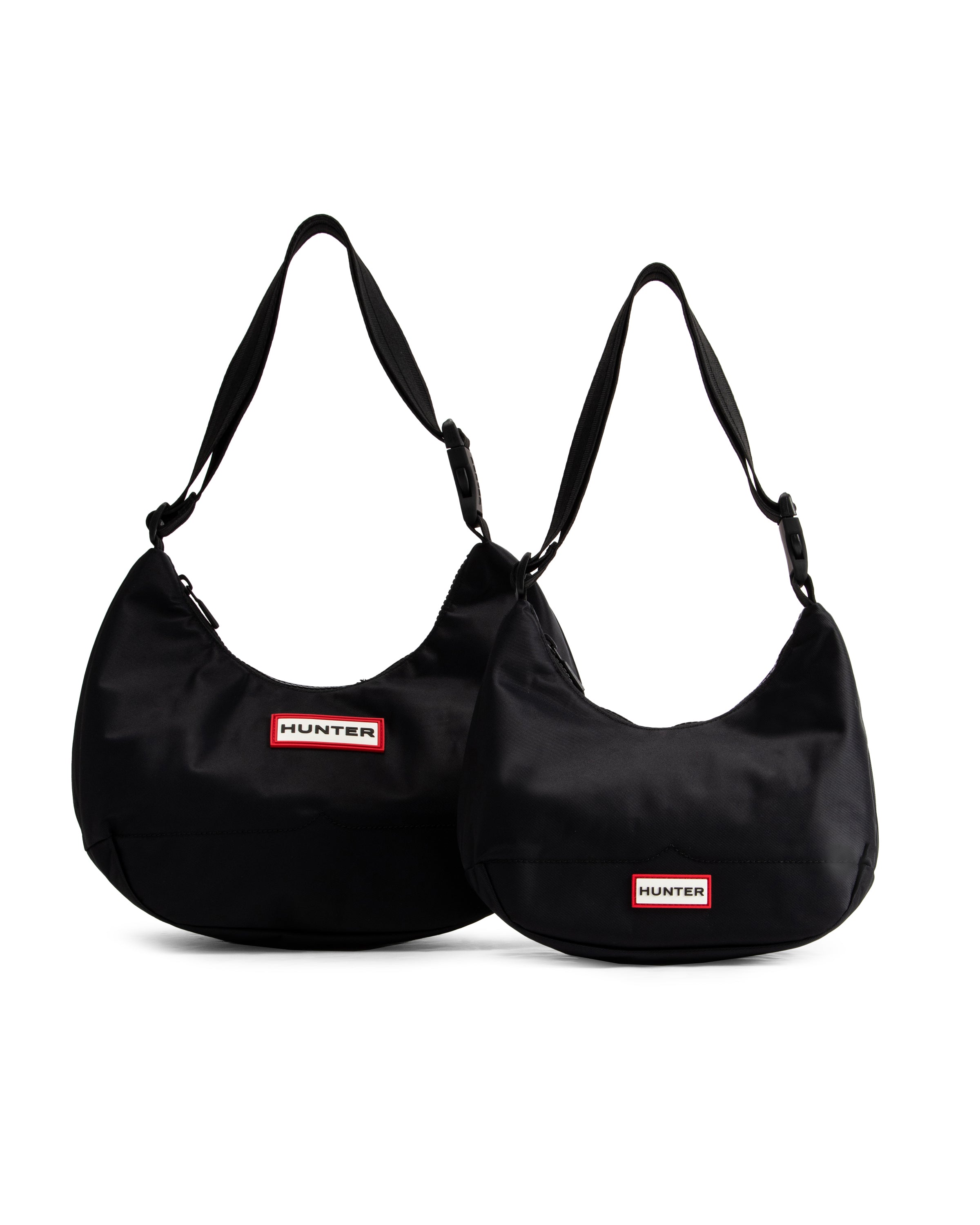 ナイロン ミディ ホーボー - ブラック