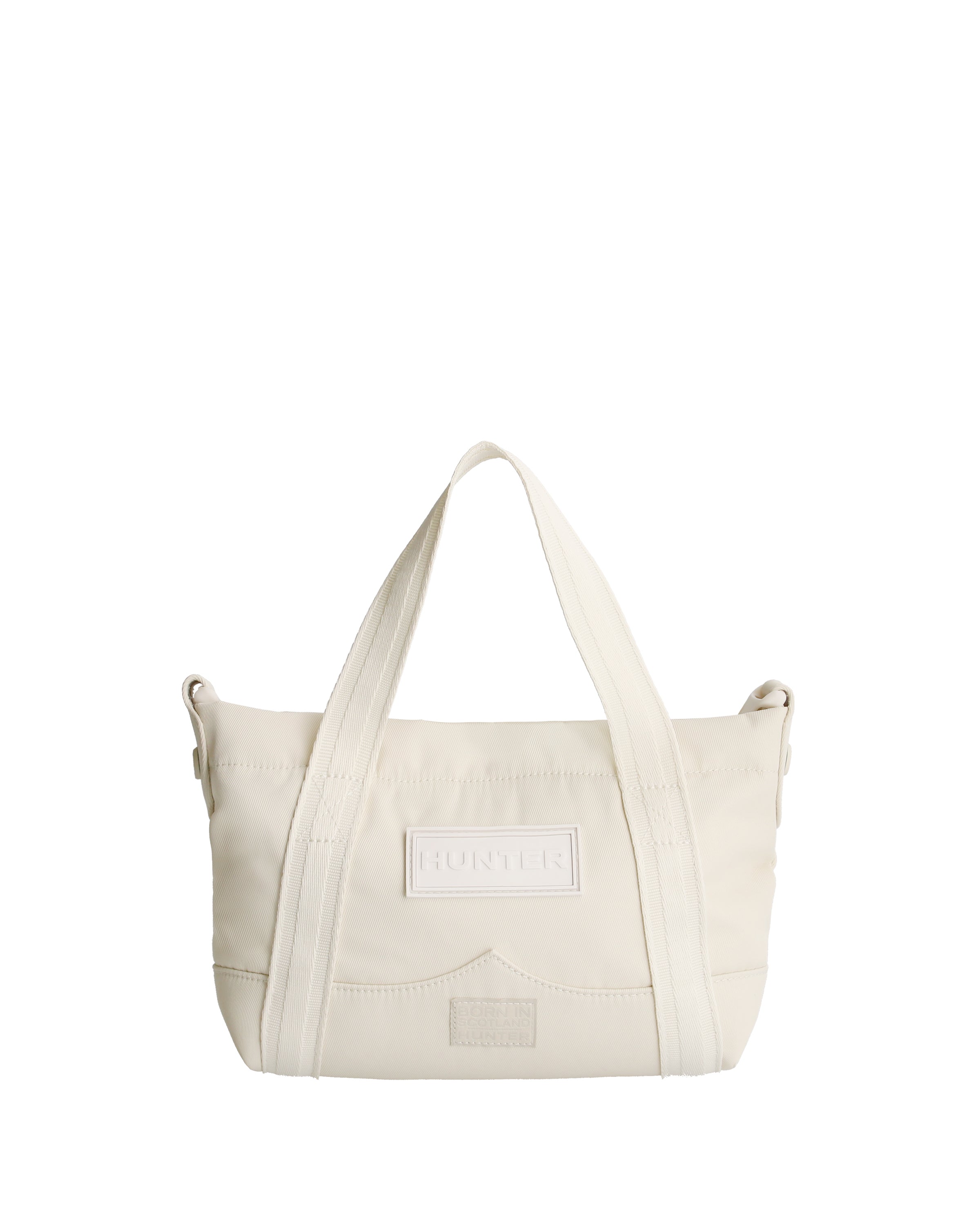 ・HUNTER｜Nylon Mini Topclip Tote Born In Scotland/ ハンター/ナイロン ミニ トップクリップ トート バッグ ボーン イン スコットランド/ソフトサンドｘシェイデッドホワイト # ナイロン ミニ トップクリップ トート ボーン イン スコットランド