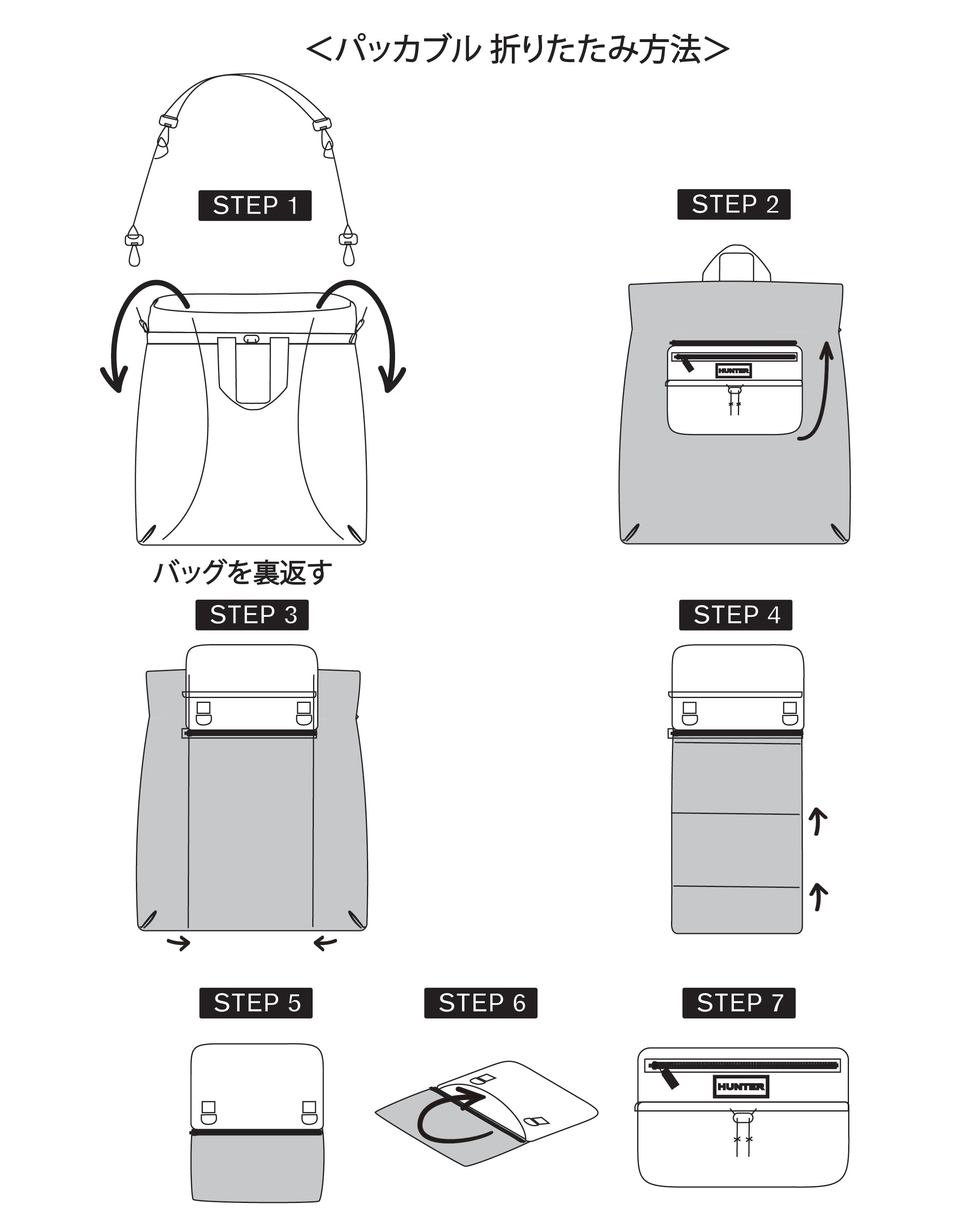 トラベル マルチファンクション パッカブル トート - グロウグレープフルーツ / グロウラグーン / ホワイトウィロー