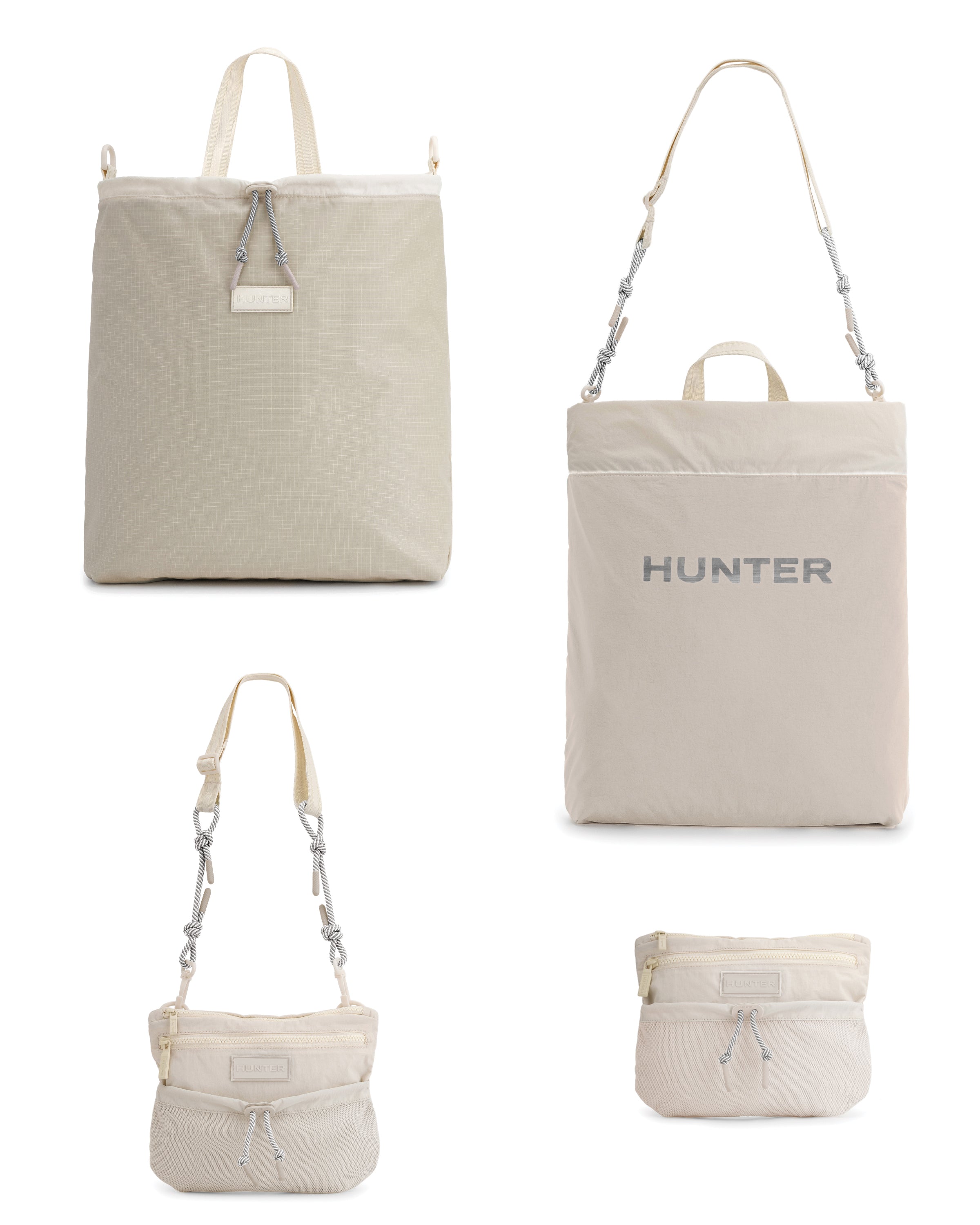 トラベル マルチファンクション パッカブル トート - ホワイト / シルバー