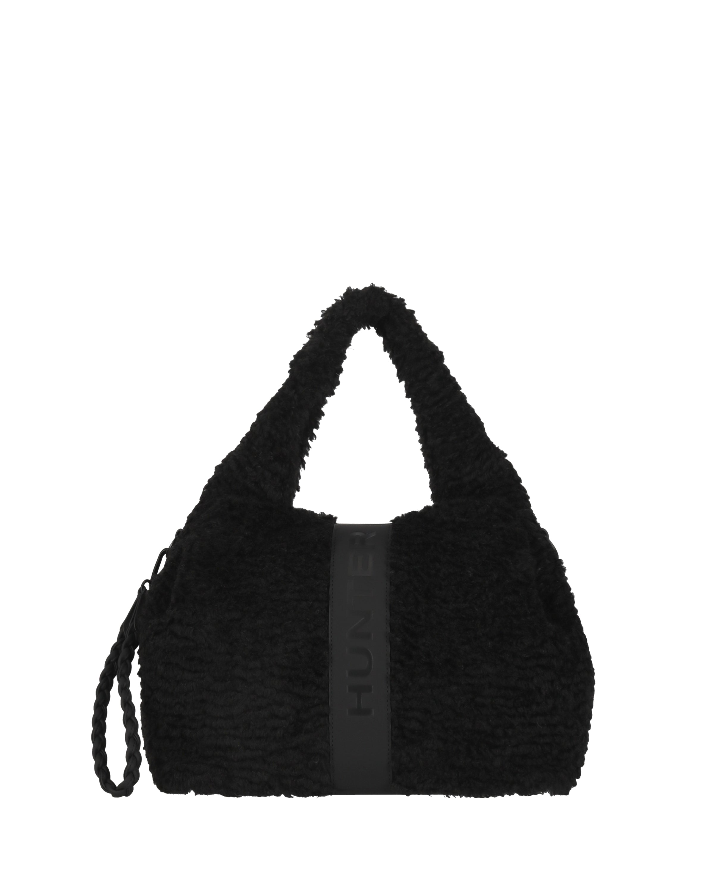 ハンター HUNTER 【正規取扱販売店】BOUCLE MEDIUM TOTE ブークレ ミディアム トート 9L レディース ユニセックス 秋 冬 ブラック ホワイト カジュアル バッグ ショルダーバッグ UBX5522PRC BLK NTR ブークレ ミディアム トート - ブラック