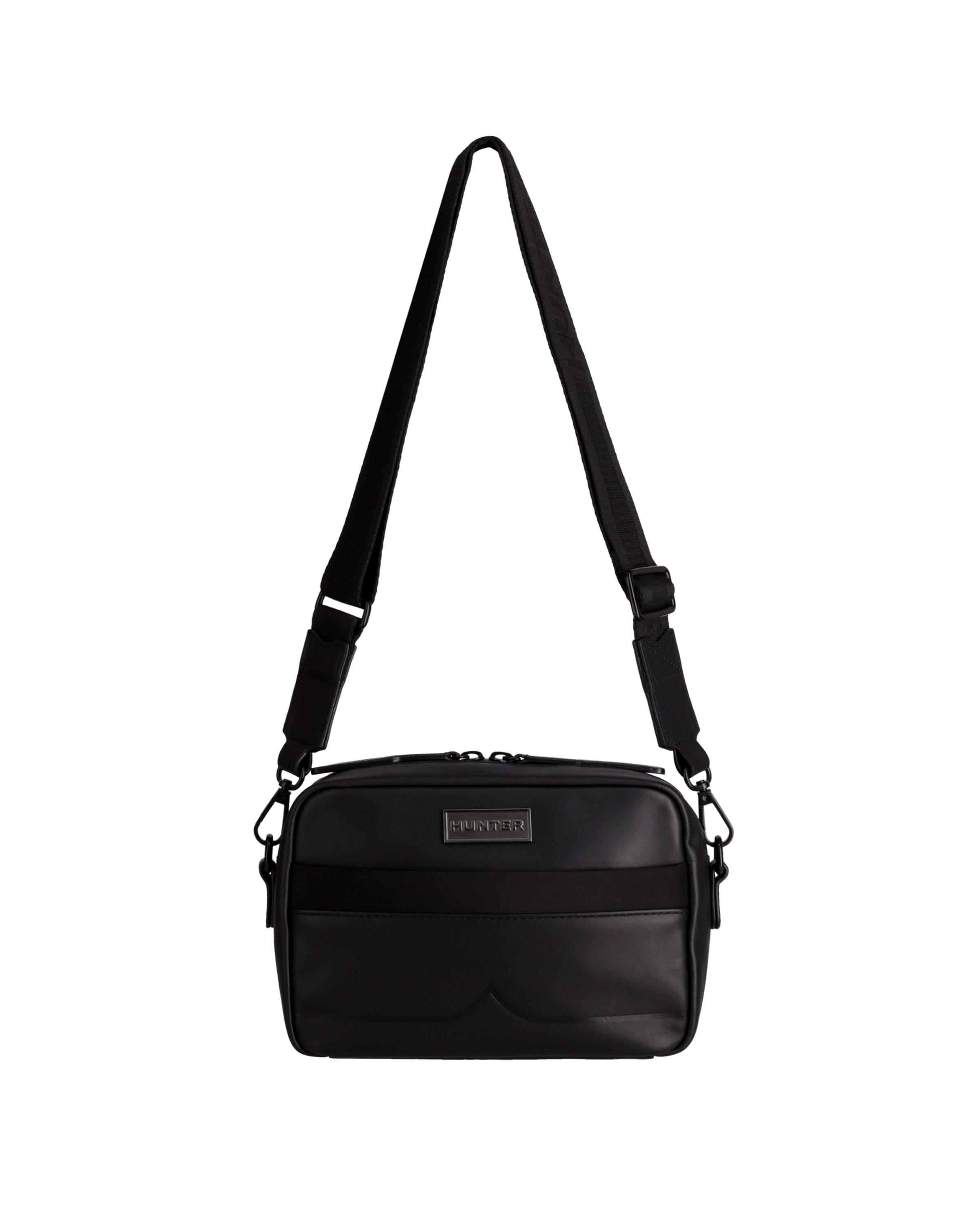 レザー ネオプレン クロスボディ - ブラック