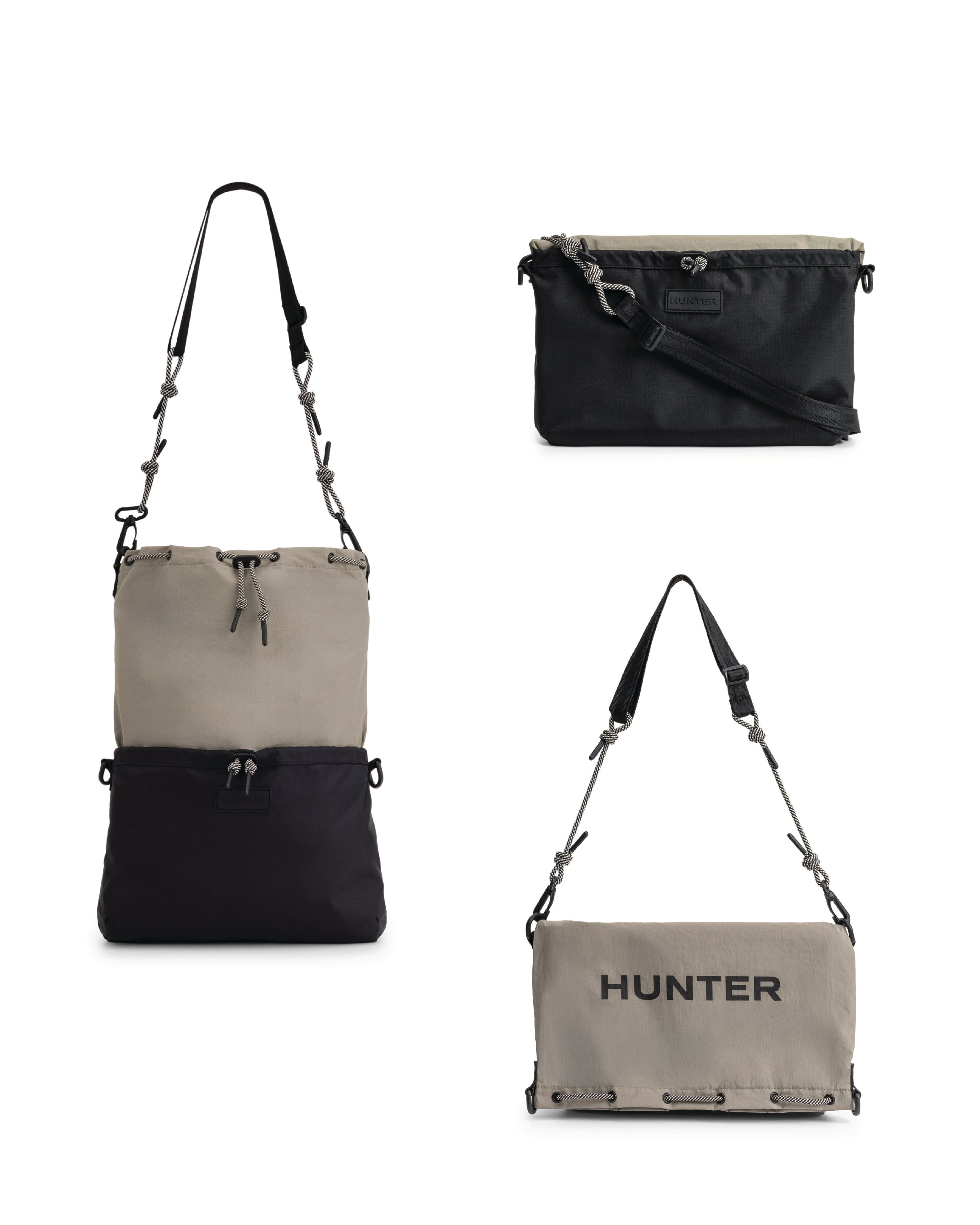 トラベル マルチファンクション サコッシュ - ブラック / エナジークレイ