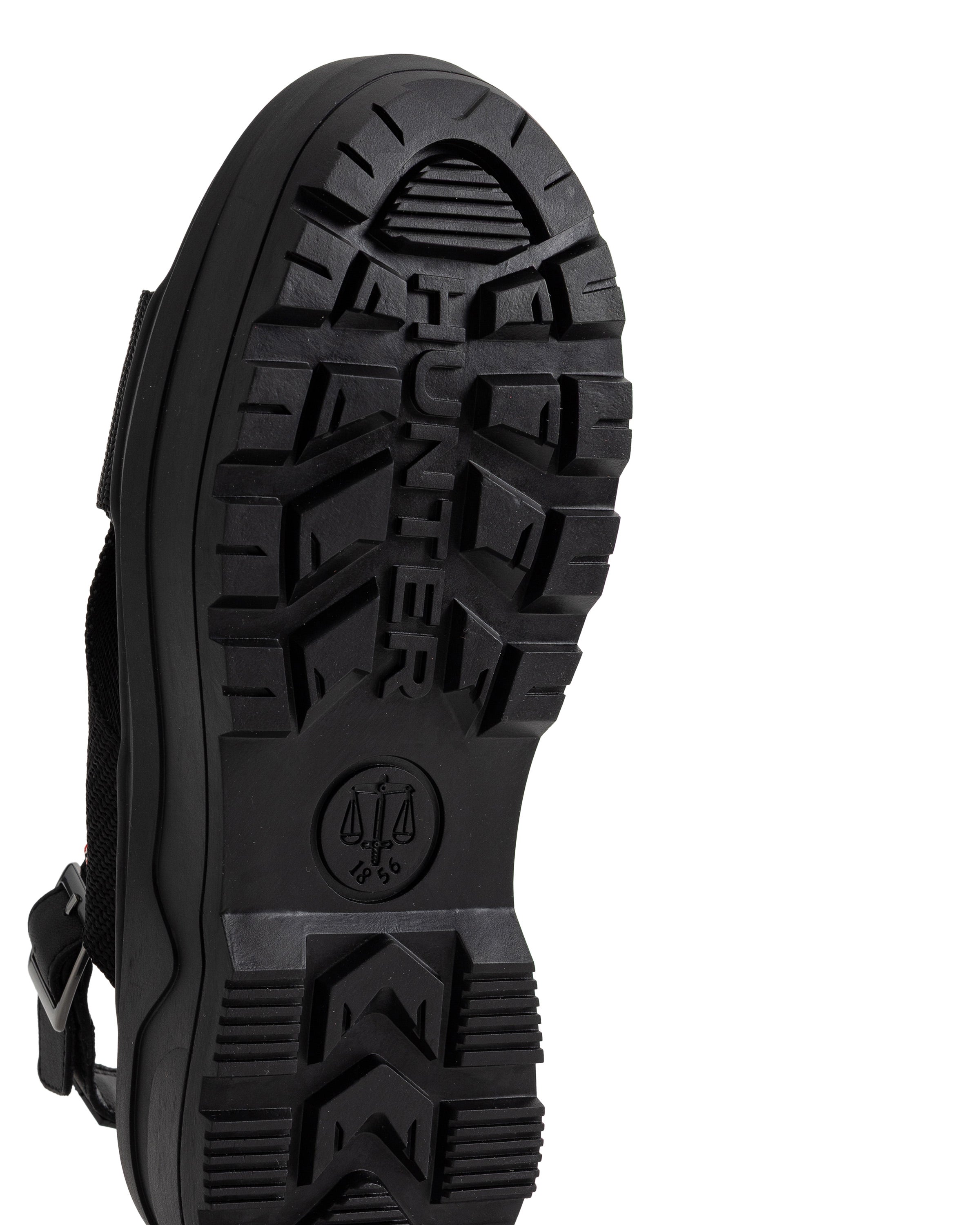 ユニセックス シティ リベル ウェビング クロスオーバー サンダル - ブラック