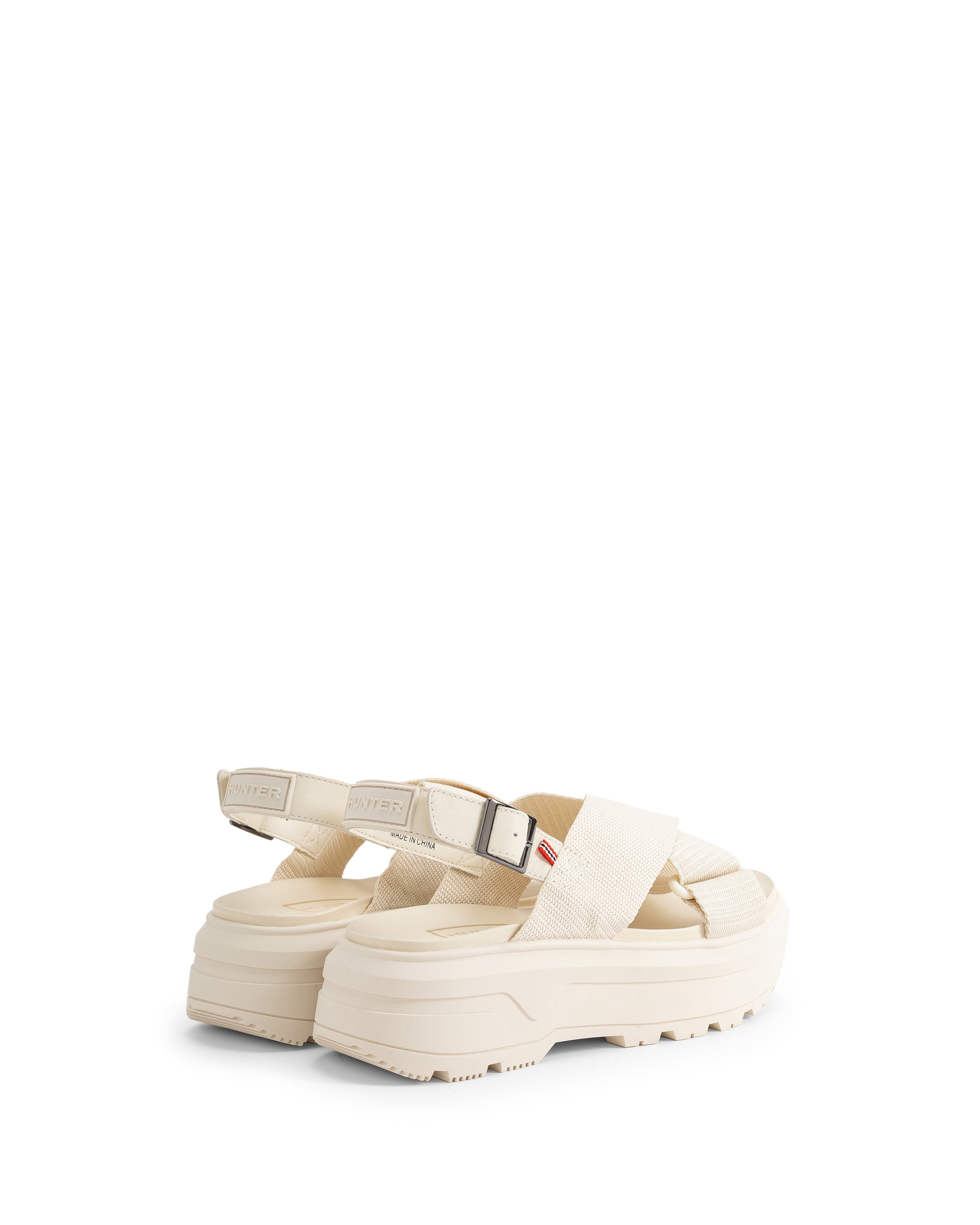 ユニセックス シティ リベル ウェビング クロスオーバー サンダル - キャンバスクリーム