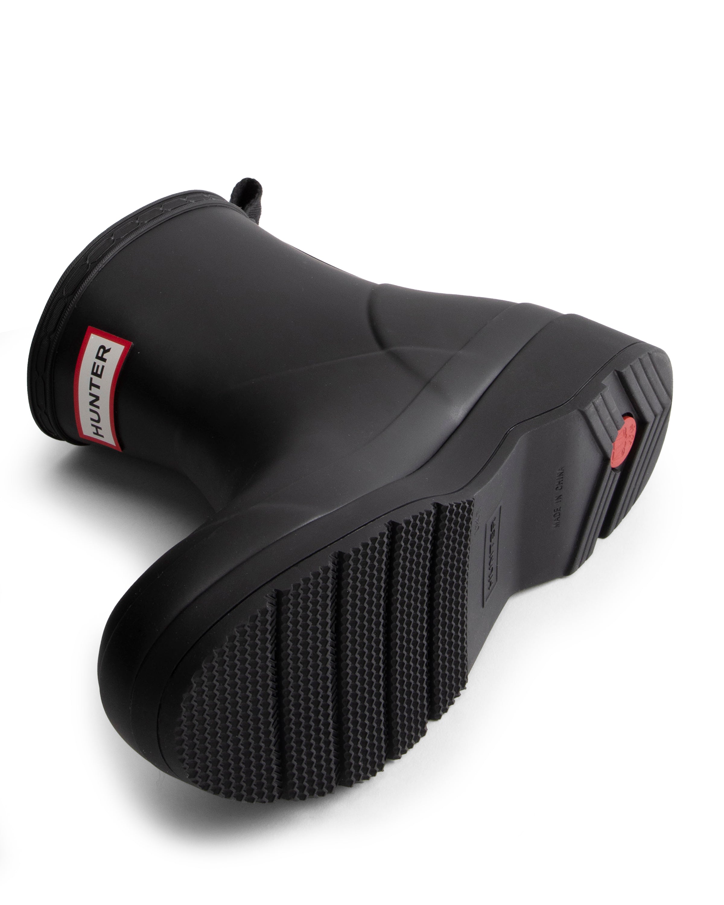 ユニセックス プレイ ショート ハンター ドットプリント バックストラップ ブーツ - ブラック