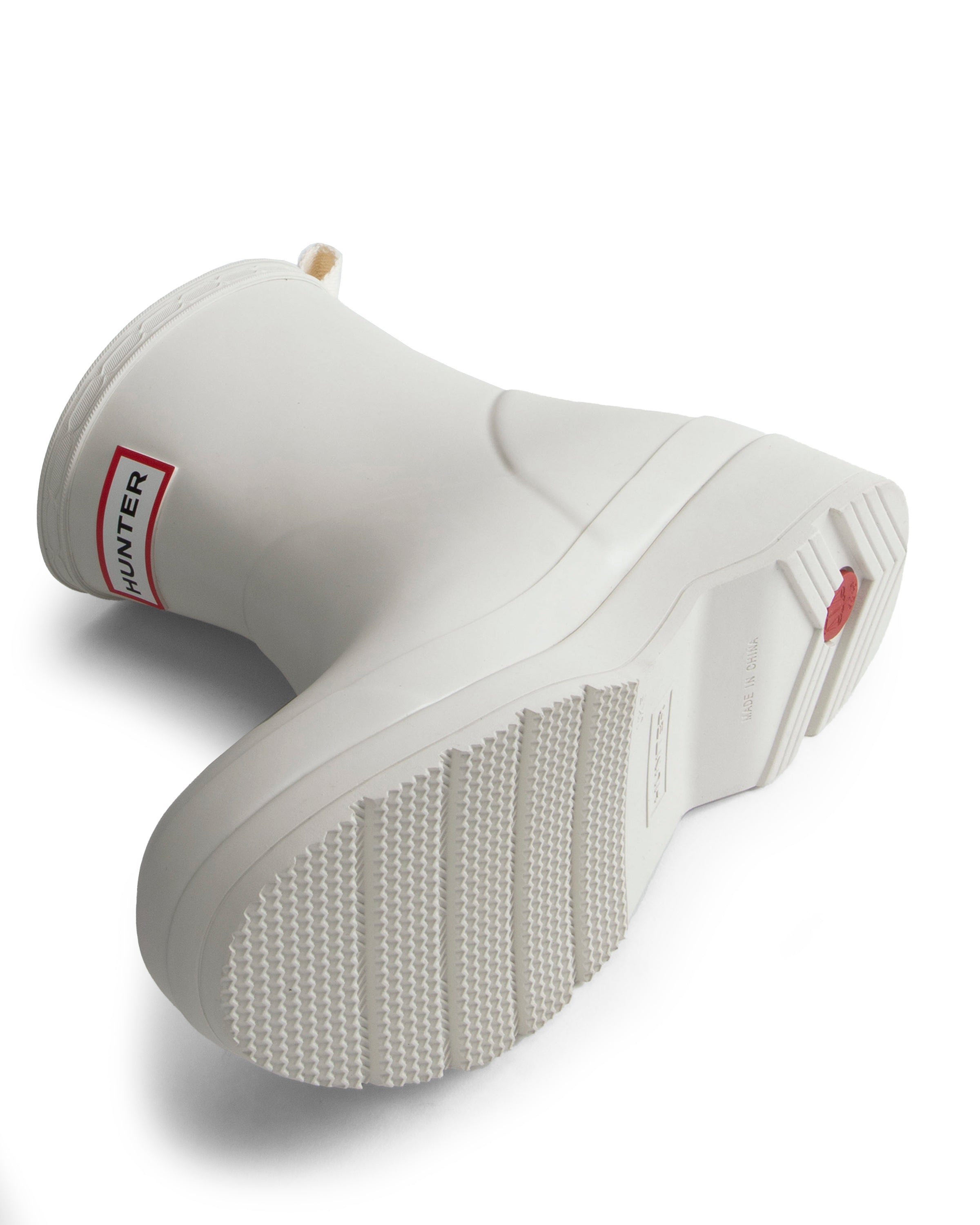 ユニセックス プレイ ショート ハンター ドットプリント バックストラップ ブーツ - ホワイトウィロー