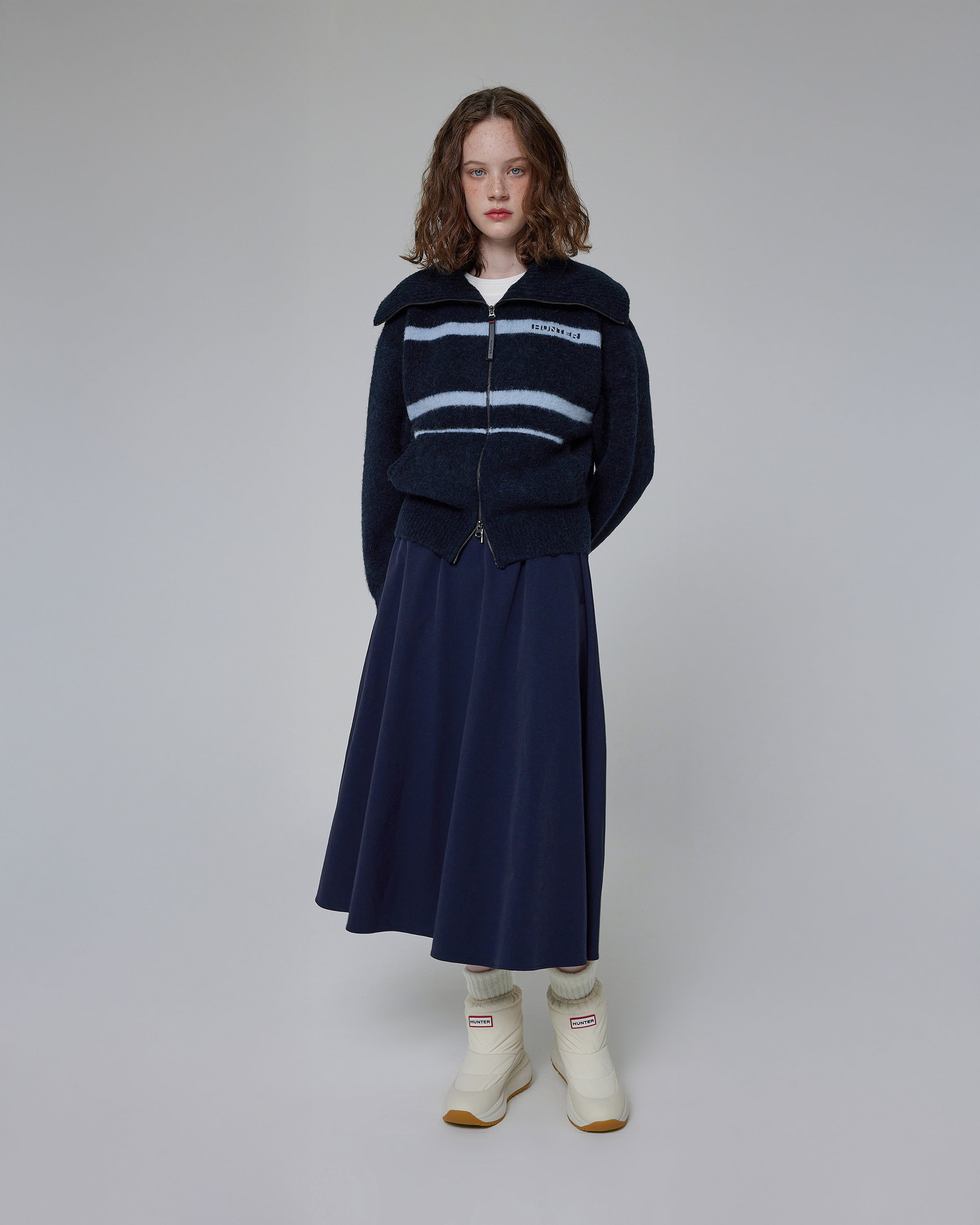 ユニセックス ハンター グリップ ショート スノー ブーツ - ホワイトウィロー/ガム