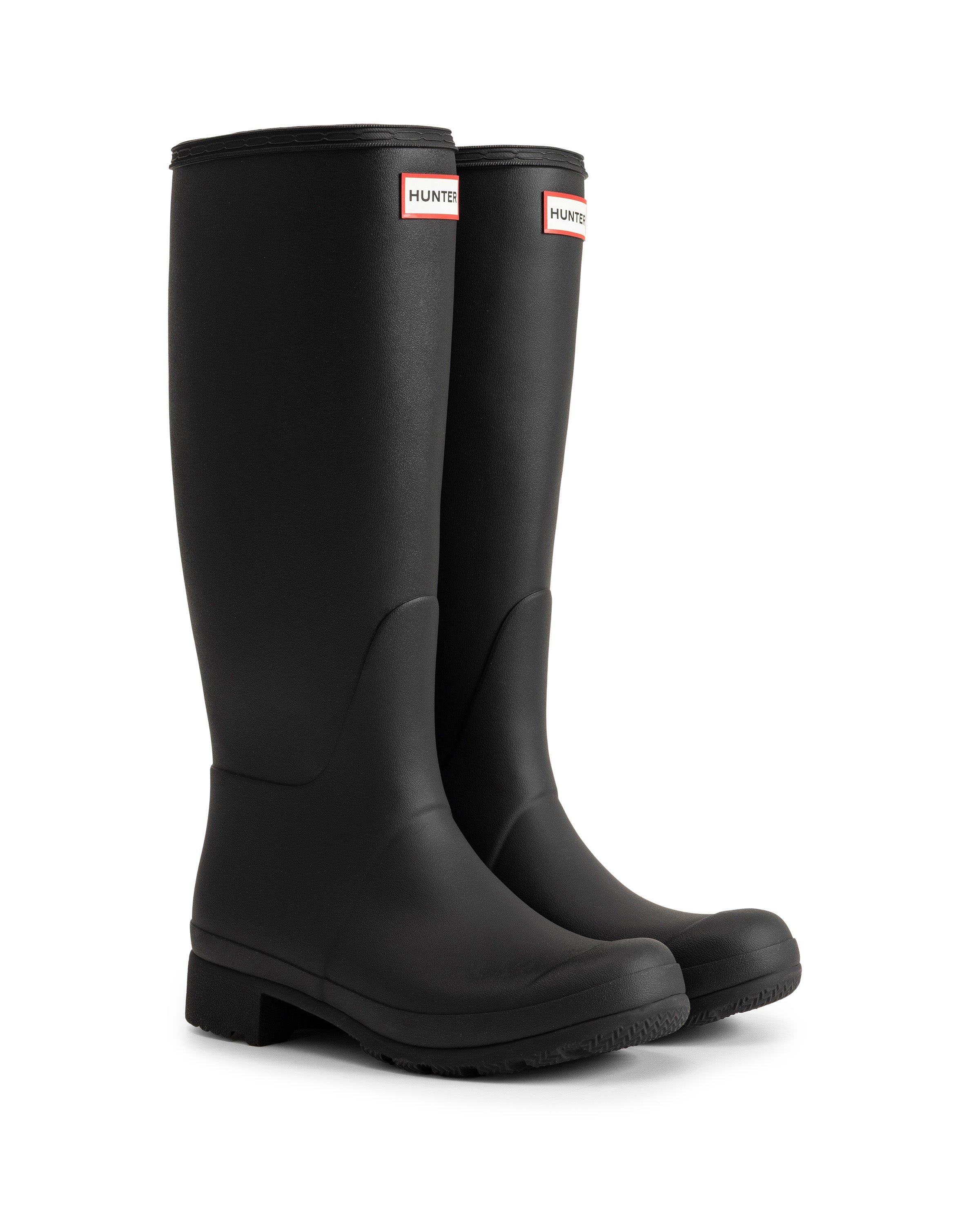 ユニセックス エッセンシャル テキスチャード トール ブーツ - ブラック