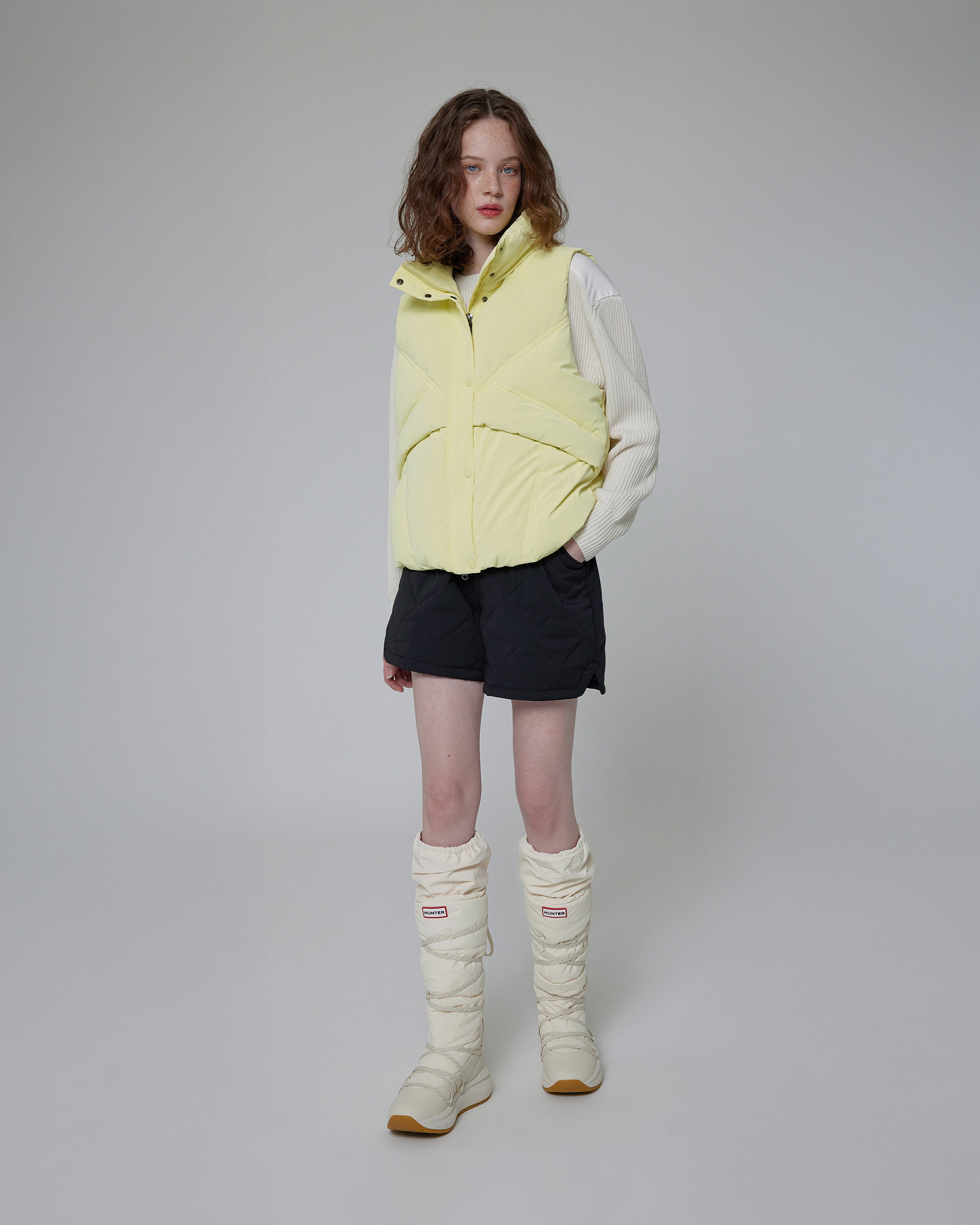 ユニセックス ハンター グリップ トール スノー ブーツ - ホワイトウィロー/ガム