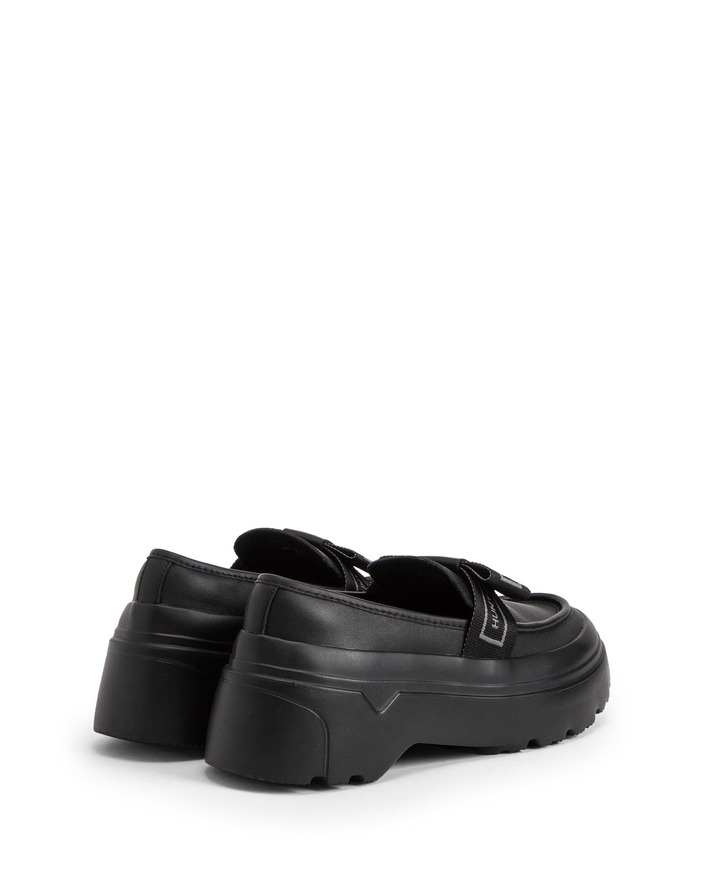 リファインド エクスプローラー フラットフォーム ボウ ローファー - ブラック