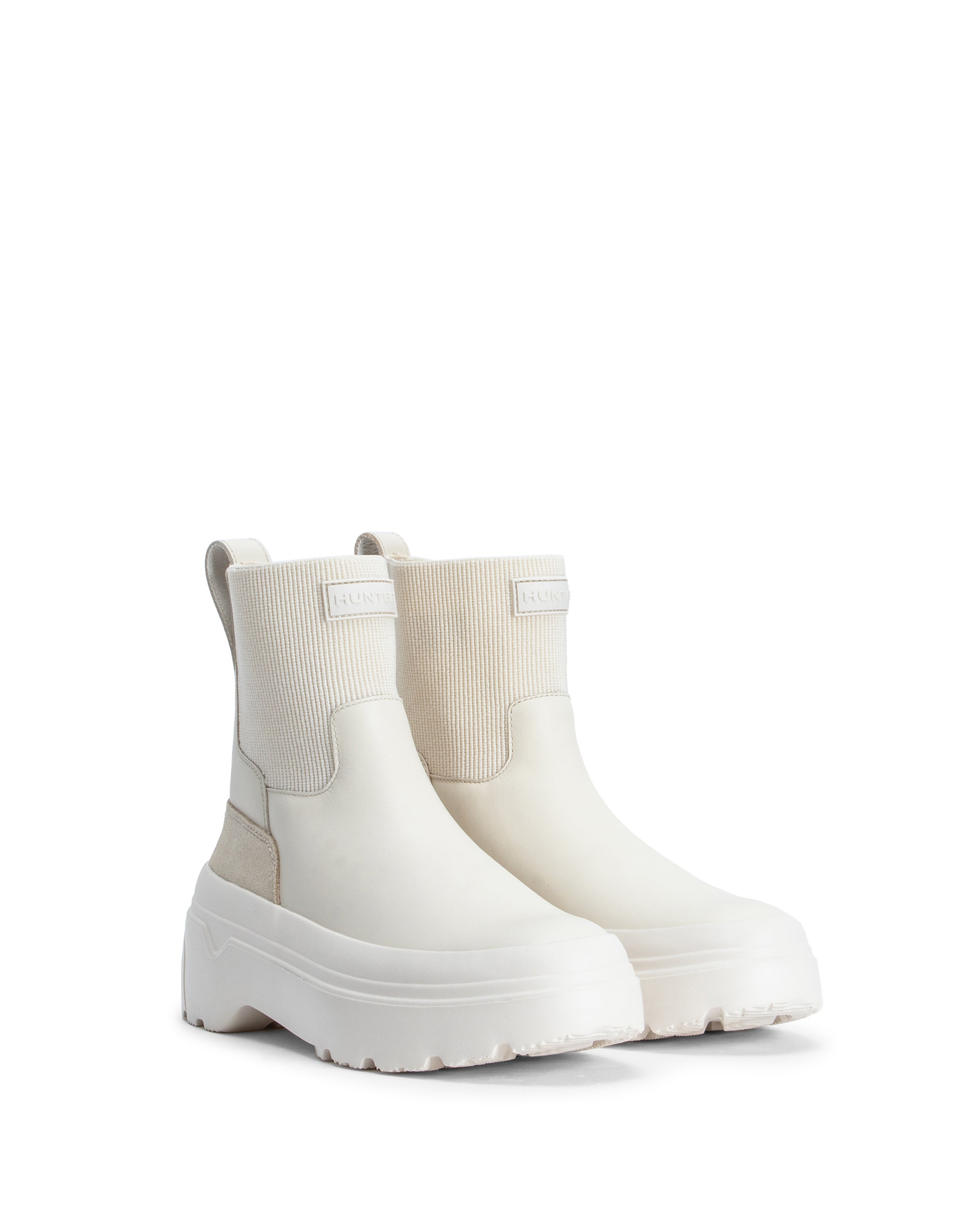 レディース エクスプローラー チェルシー フラットフォームブーツ - ホワイトウィロー
