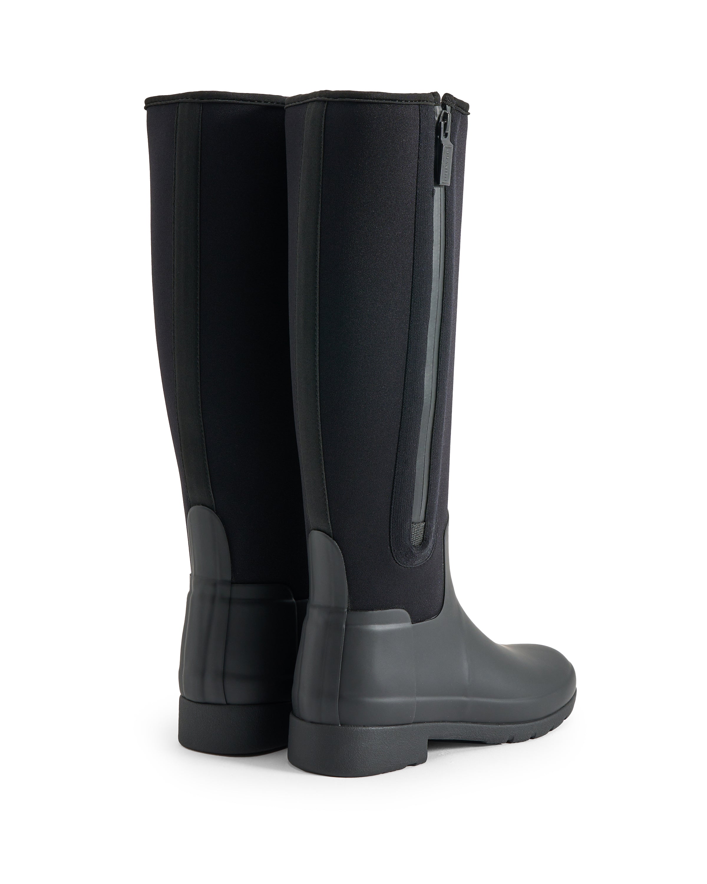 レディース リファインド トール ネオプレン ジップ ブーツ - ブラック