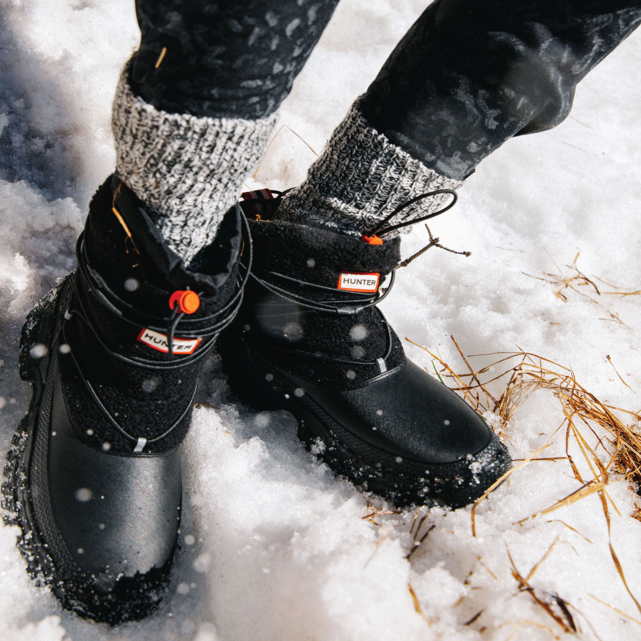 HUNTER ハンター 雪 雨 長靴 23㎝ ブラック レディース - 長靴