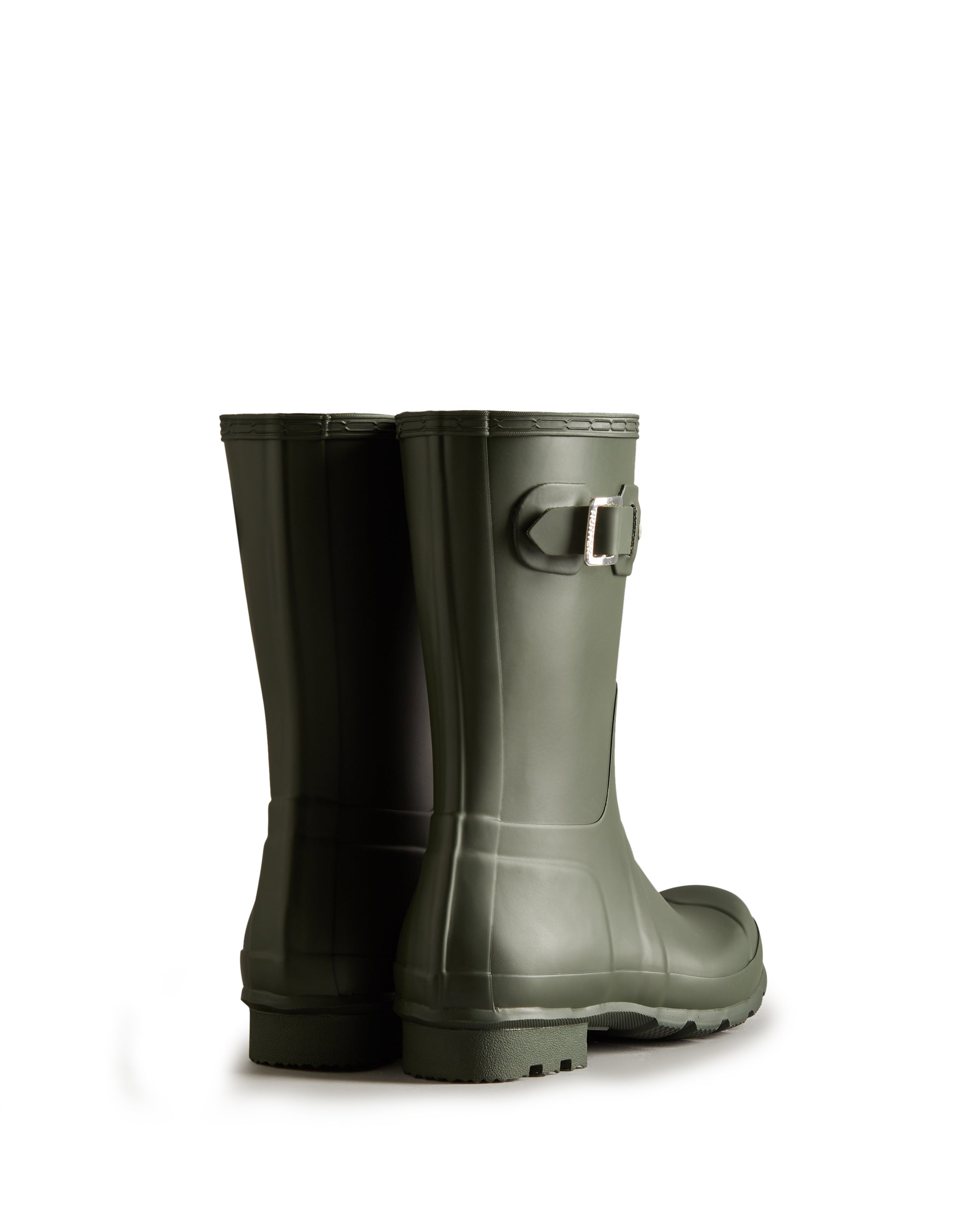 Olive green short hunter boots deals
