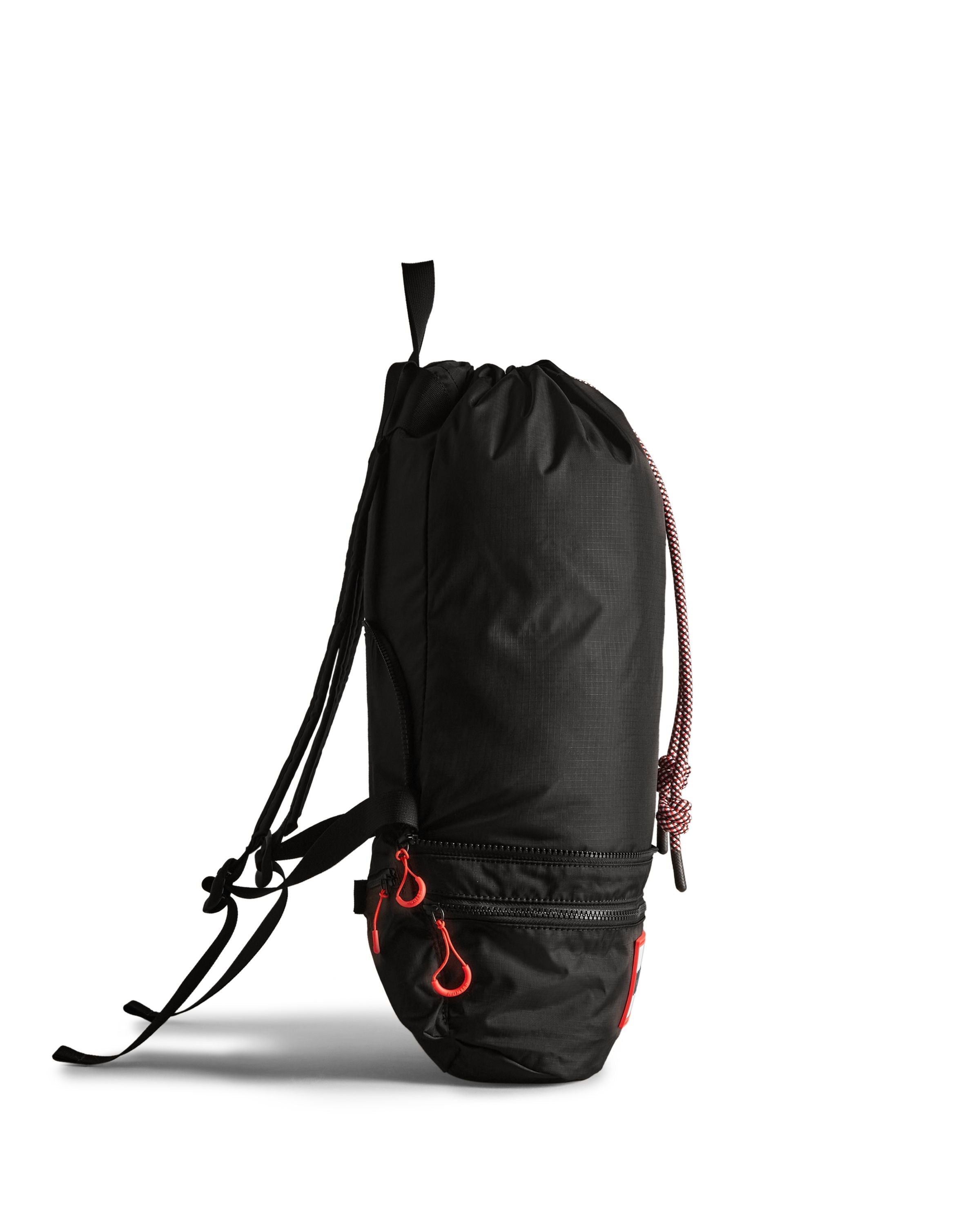 Travel Ripstop Recycled Nylon 2Way Backpack - Black/Red Box Logo