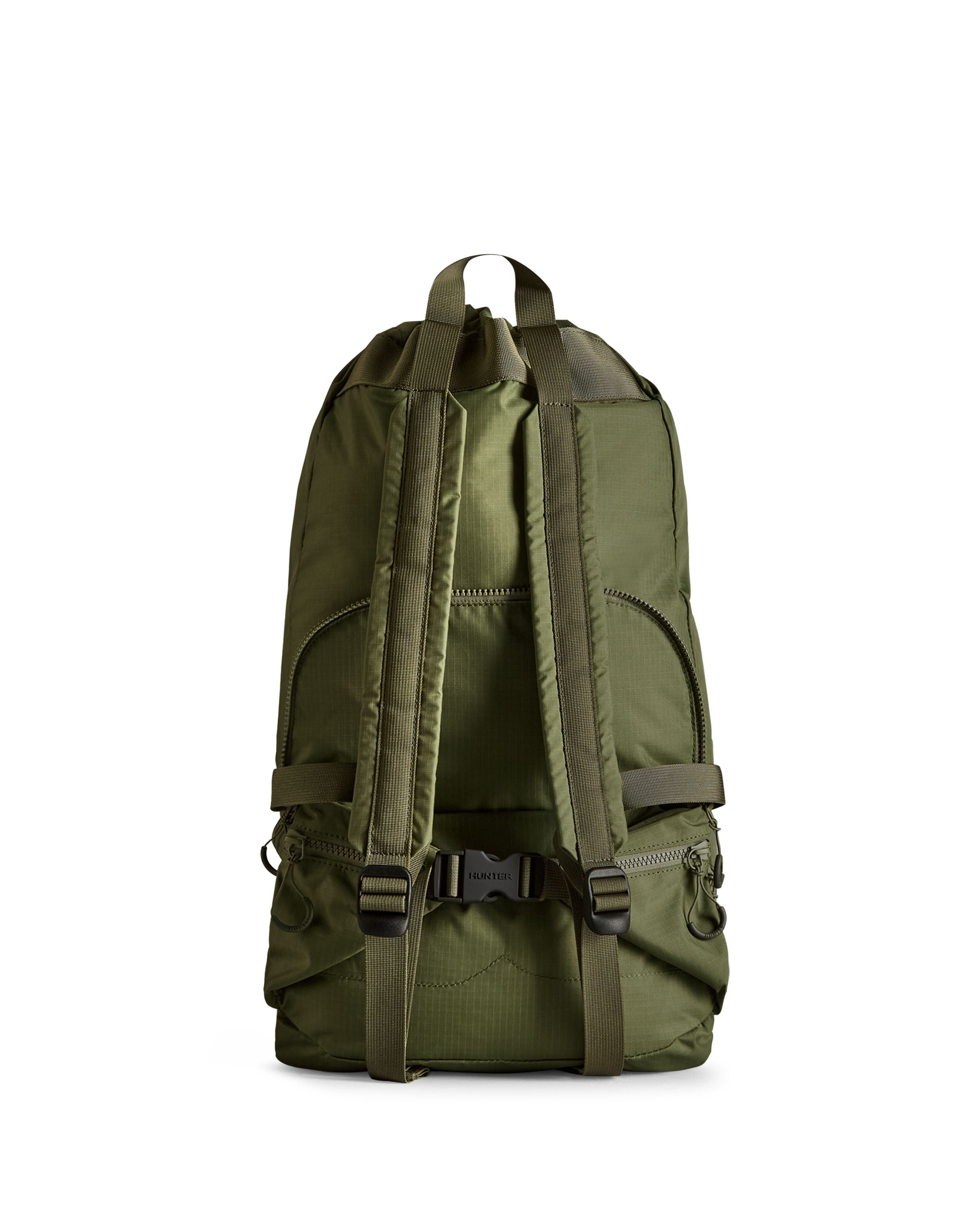 Green nylon backpack on sale