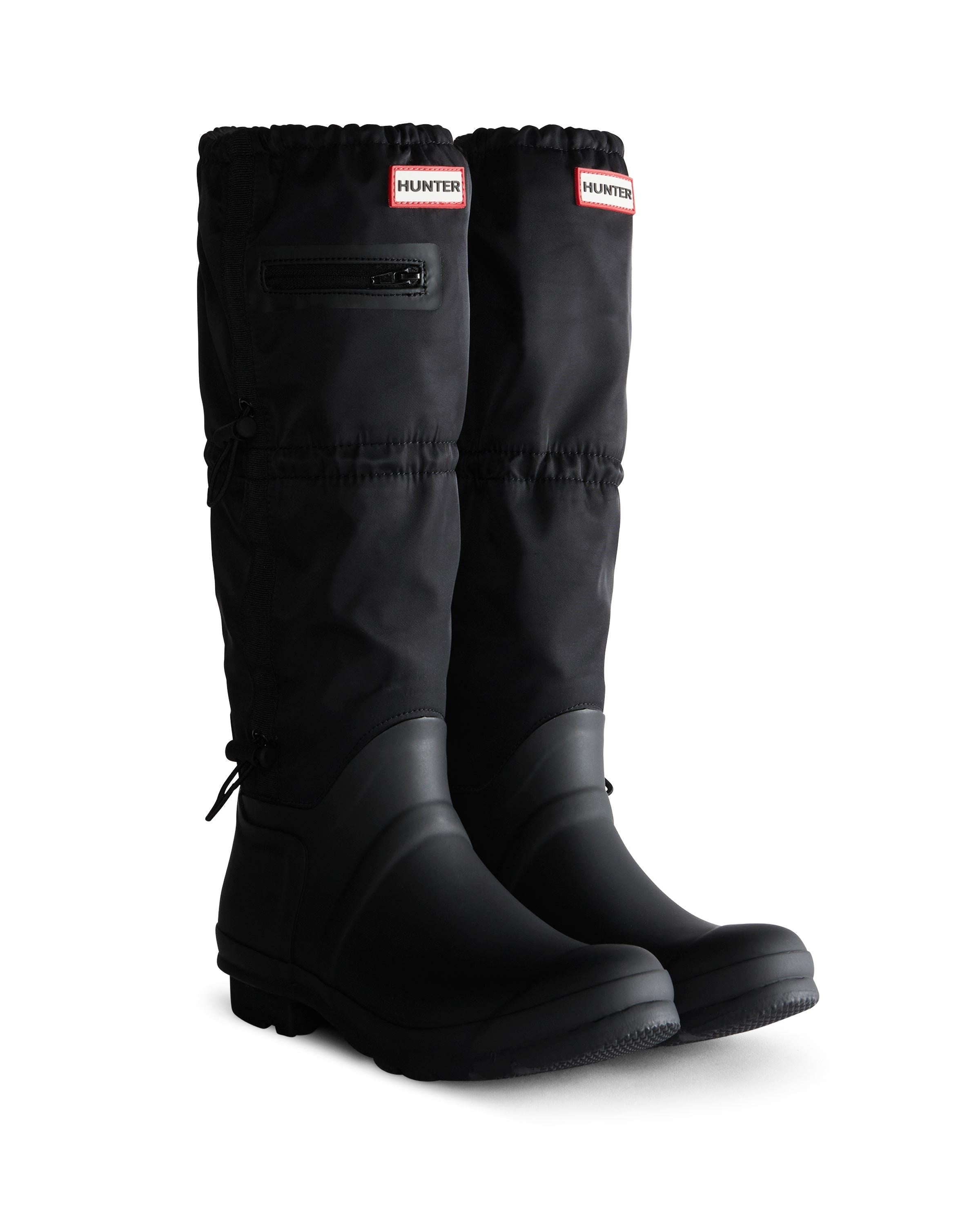 Women's Travel Tall Rain Boots - Black