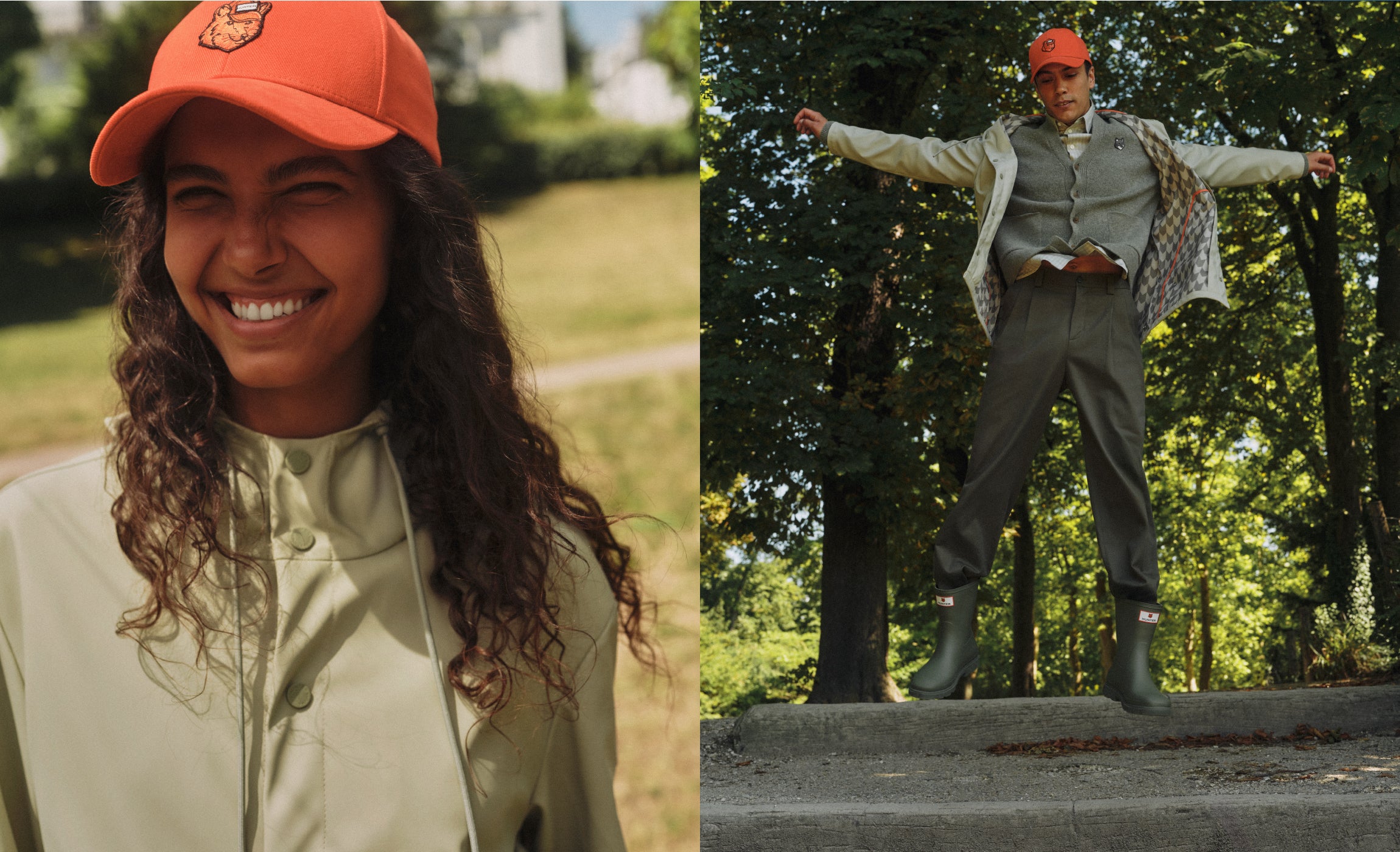 メゾン キツネ x ハンター フォックス ヘッド パッチ キャップ