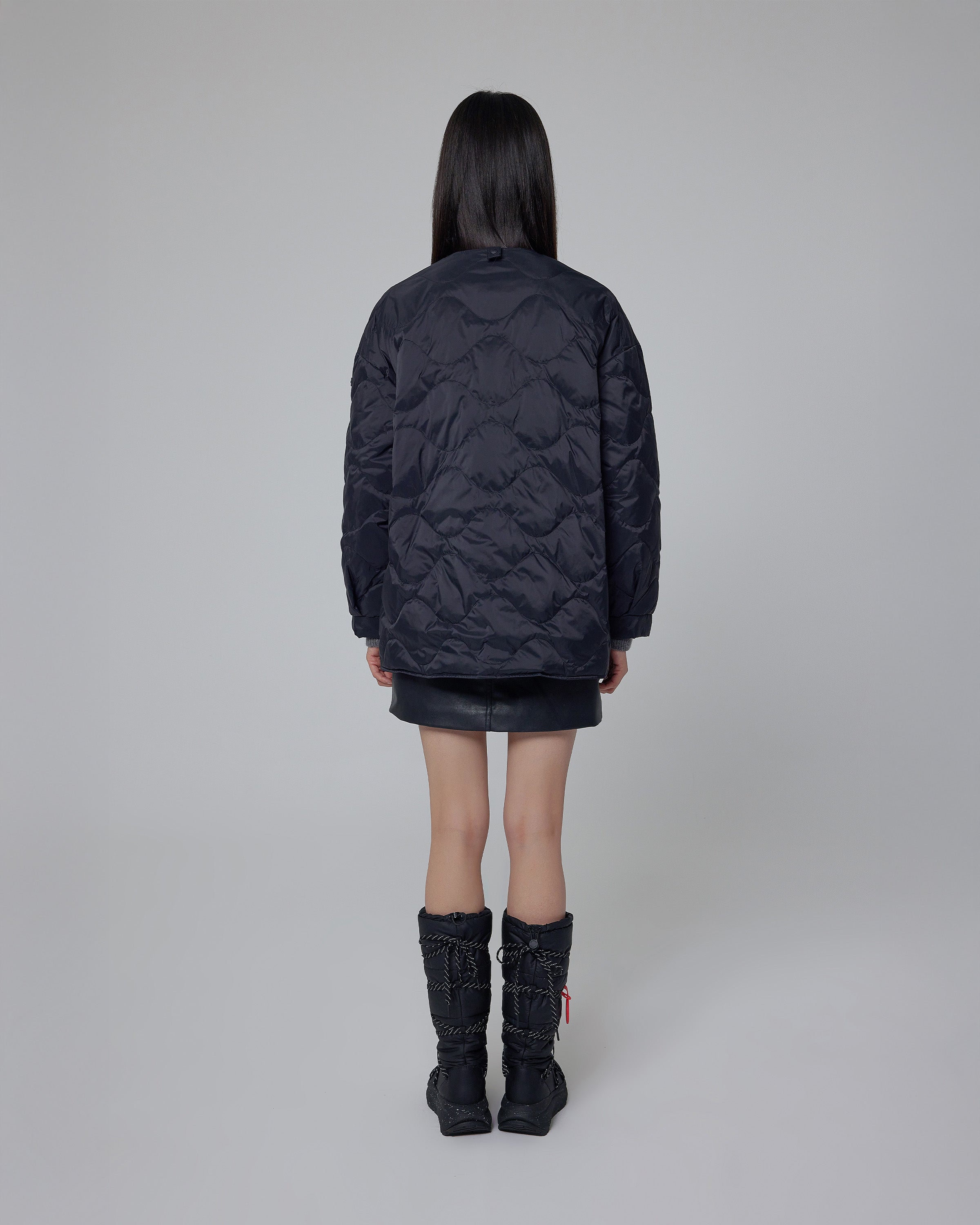 ブラック キルティング ダウンジャケット XS レディース エクスプローラー キルテッド ダウン ジャケット