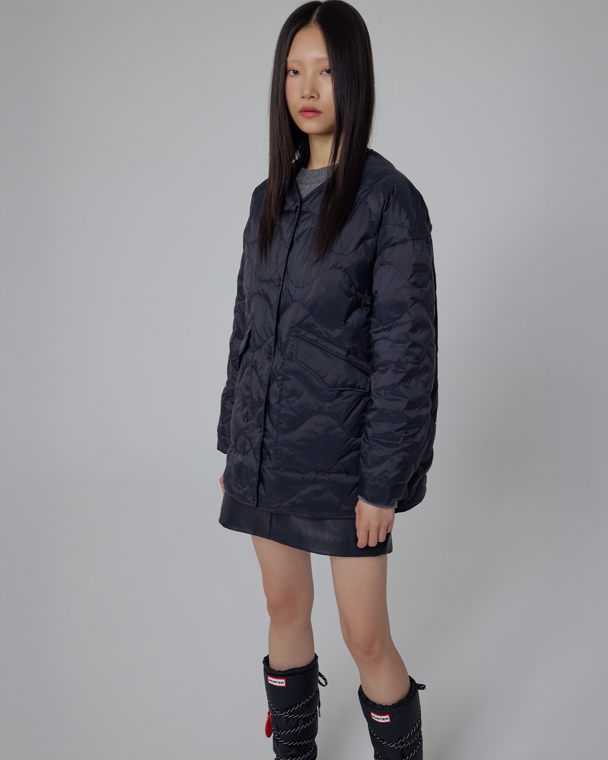 レディース エクスプローラー キルテッド ダウン ジャケット - ブラック