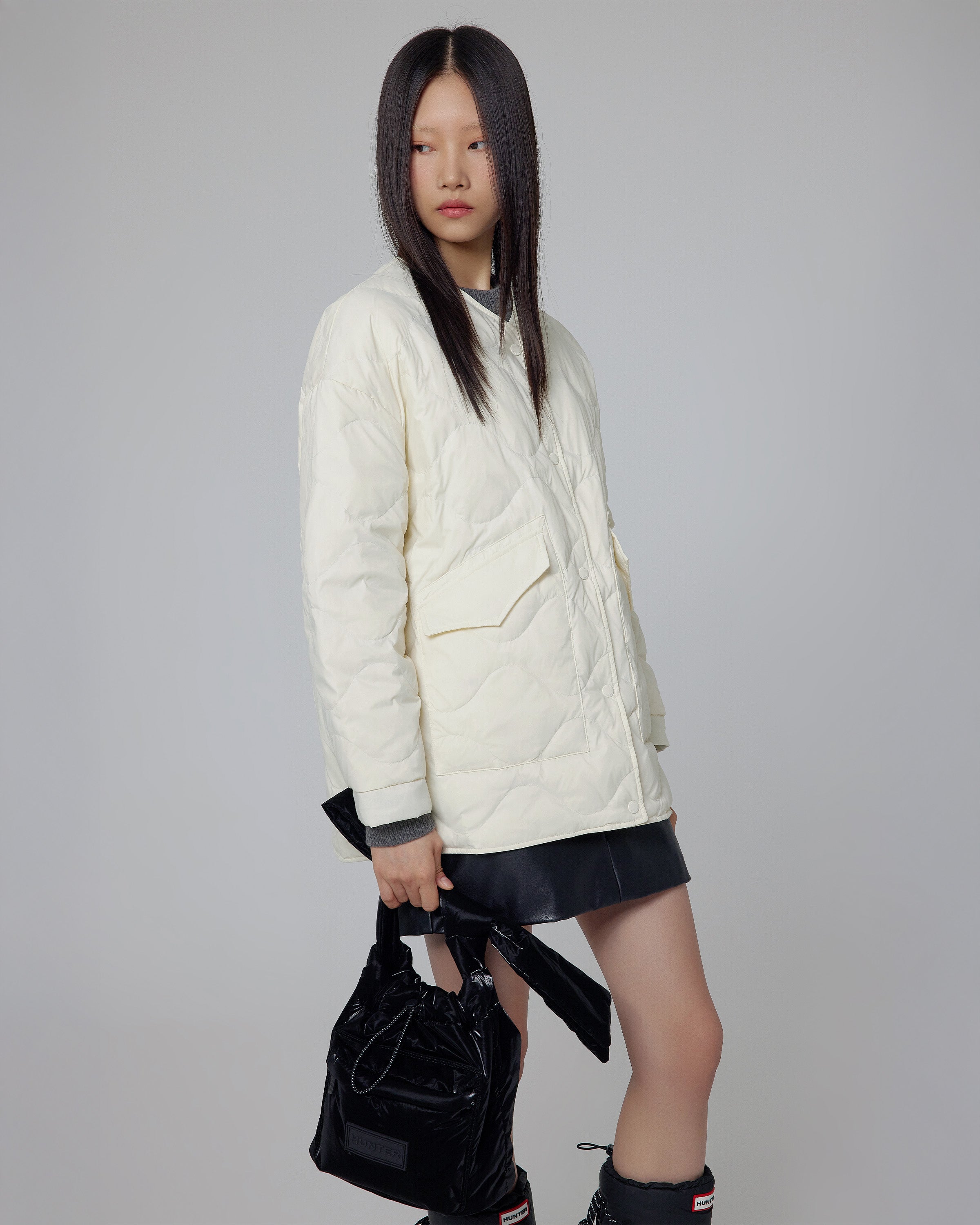 レディース エクスプローラー キルテッド ダウン ジャケット - アイボリー