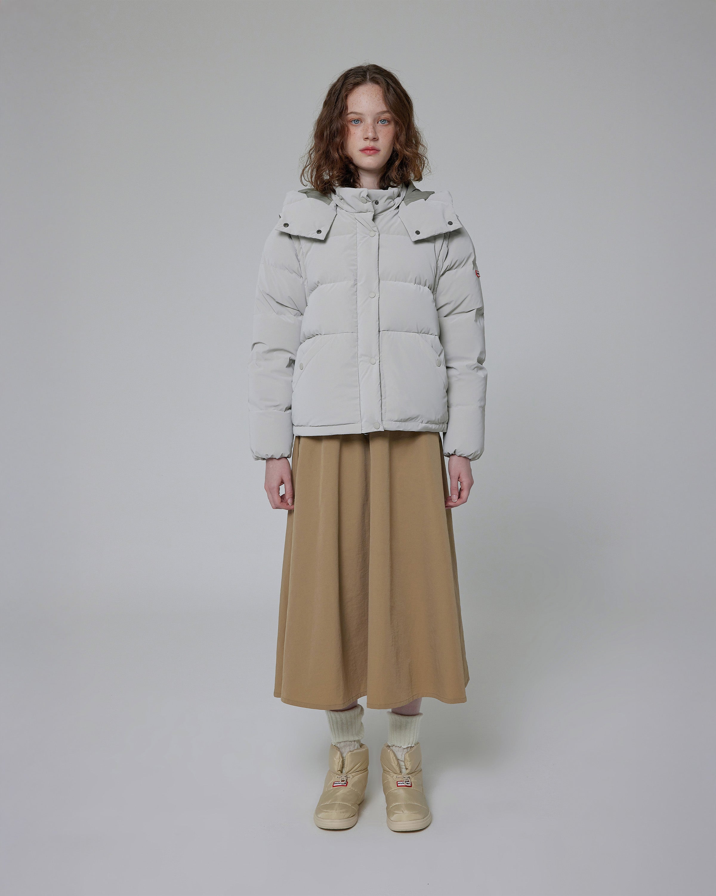 レディース グロウ 2イン1 ダウン ジャケット - グレー