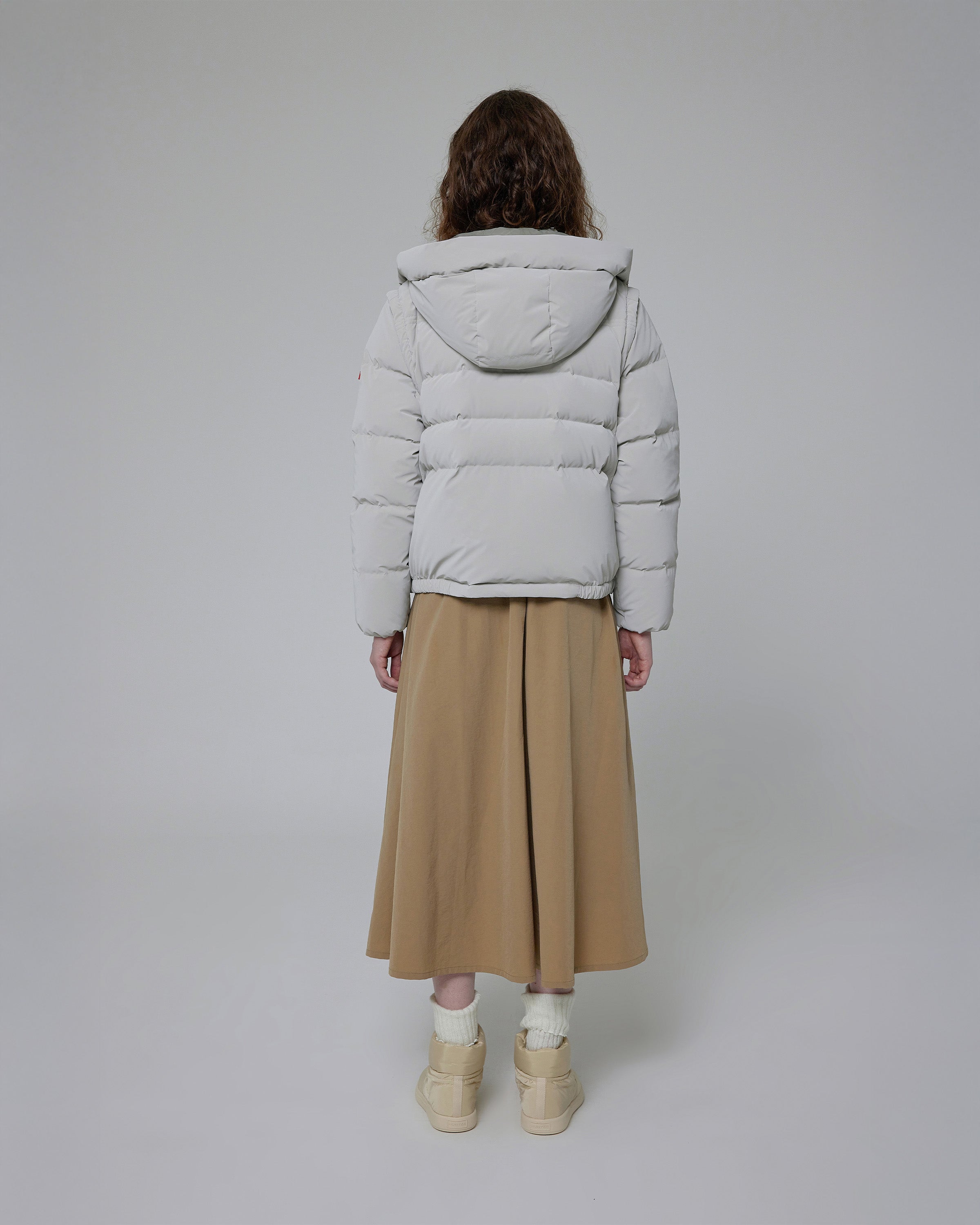 レディース グロウ 2イン1 ダウン ジャケット - グレー