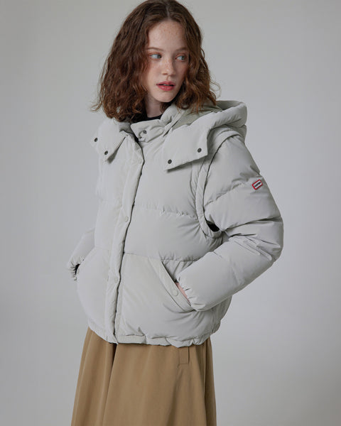 レディース グロウ 2イン1 ダウン ジャケット - グレー