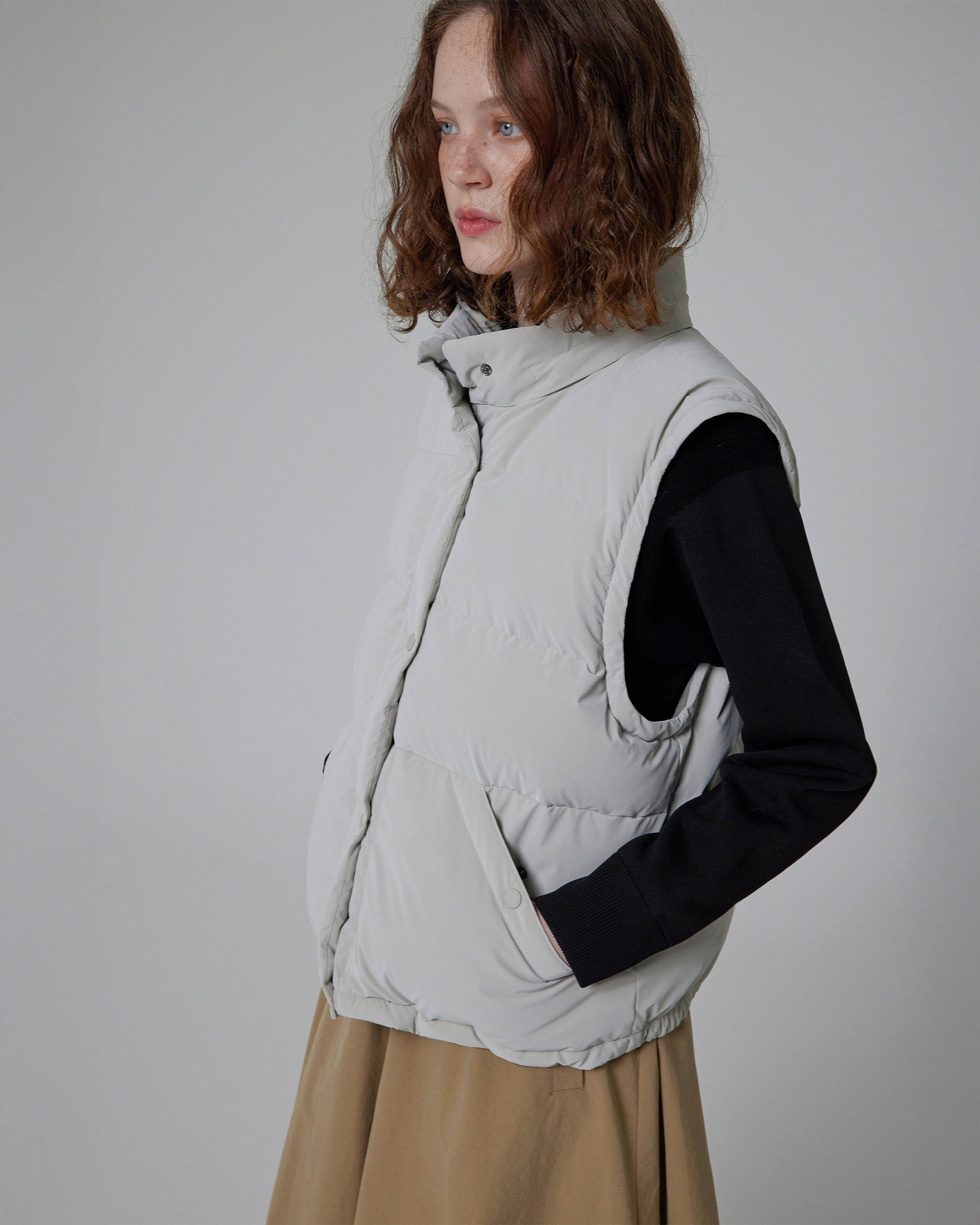 I77 M ディースクエアード 名作 ダウンジャケット グレー系 レディース レディース グロウ 2イン1 ダウン ジャケット - グレー