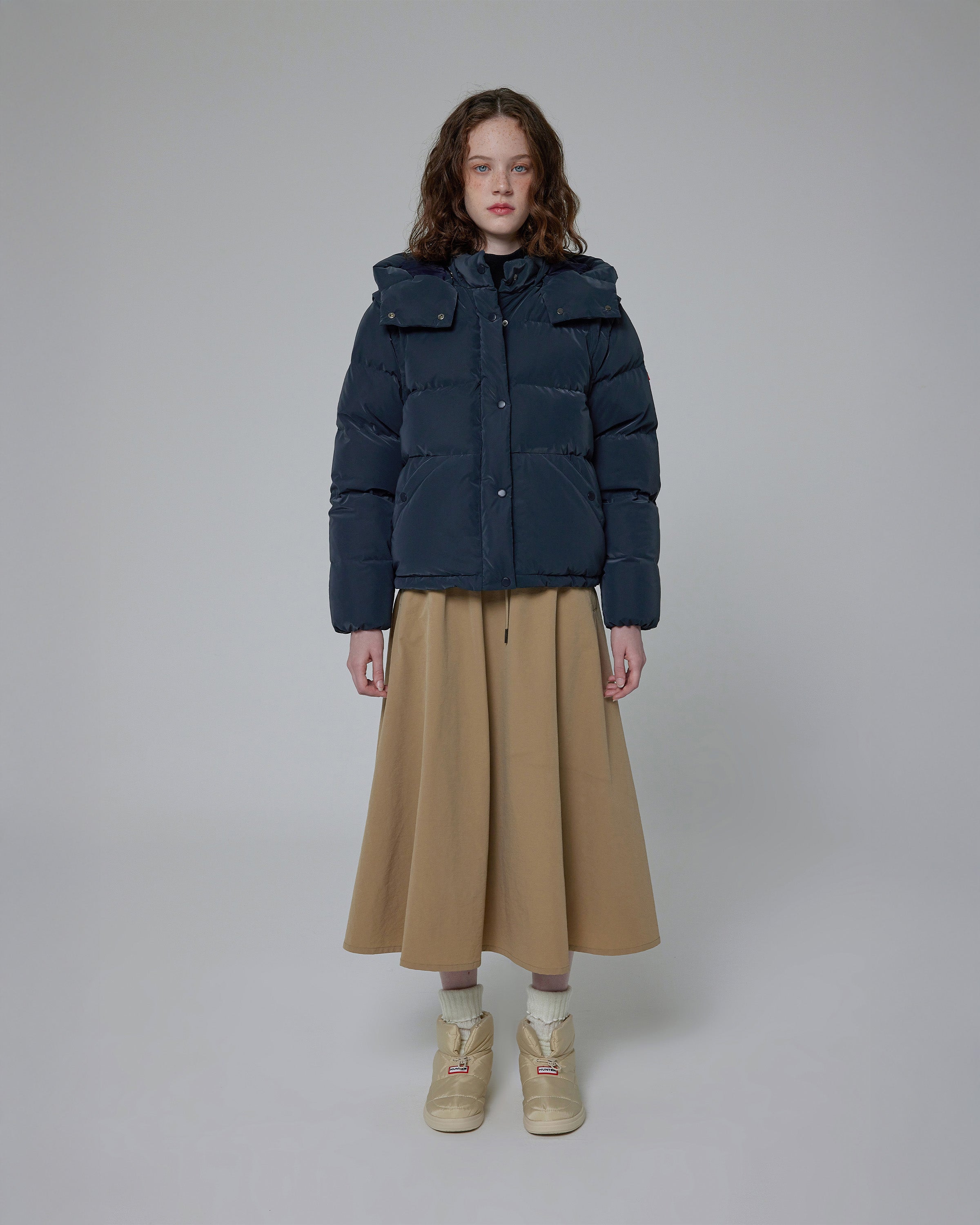 レディース グロウ 2イン1 ダウン ジャケット - ディープネイビー