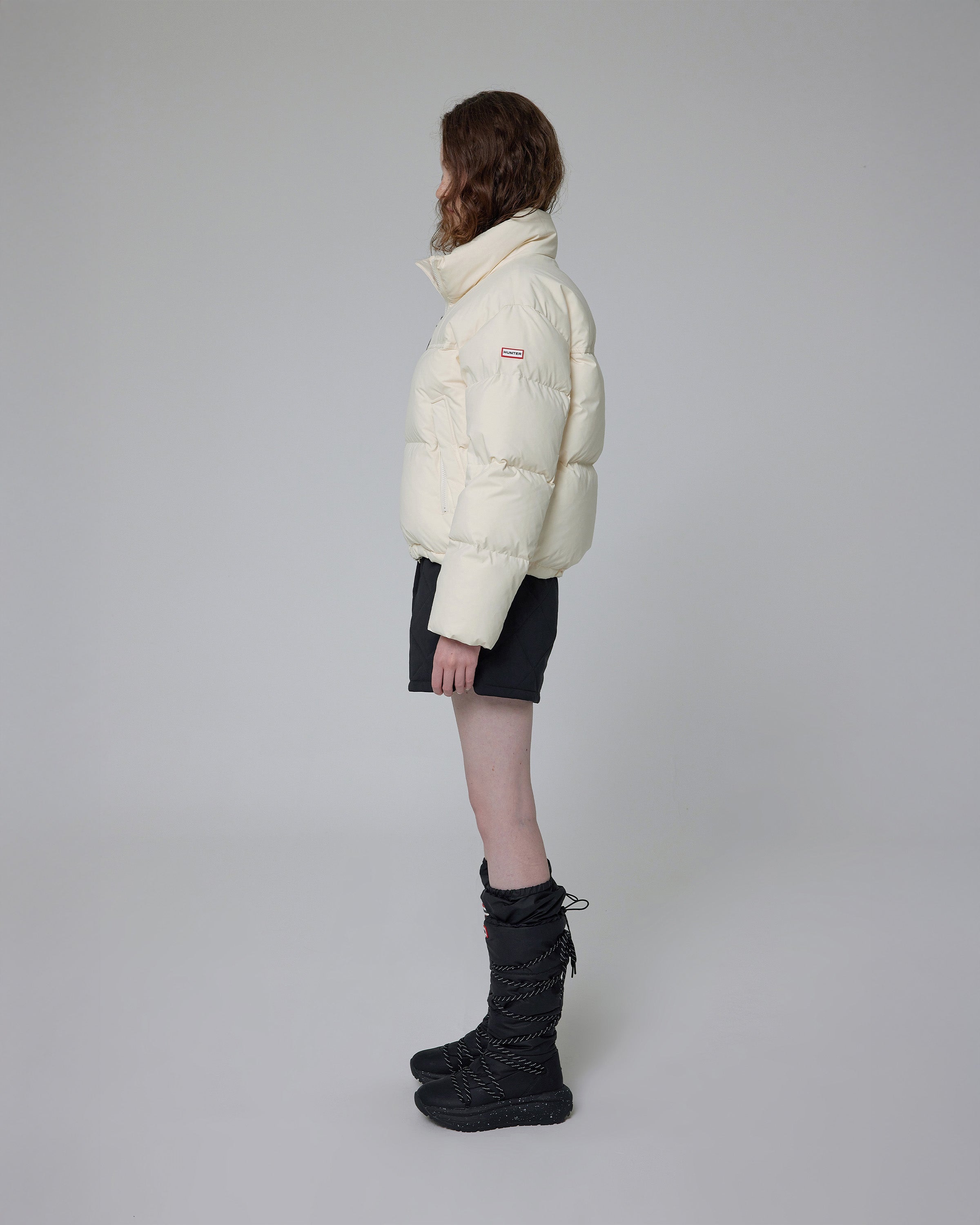レディース イン／アウト パファー ダウン ジャケット - アイボリー