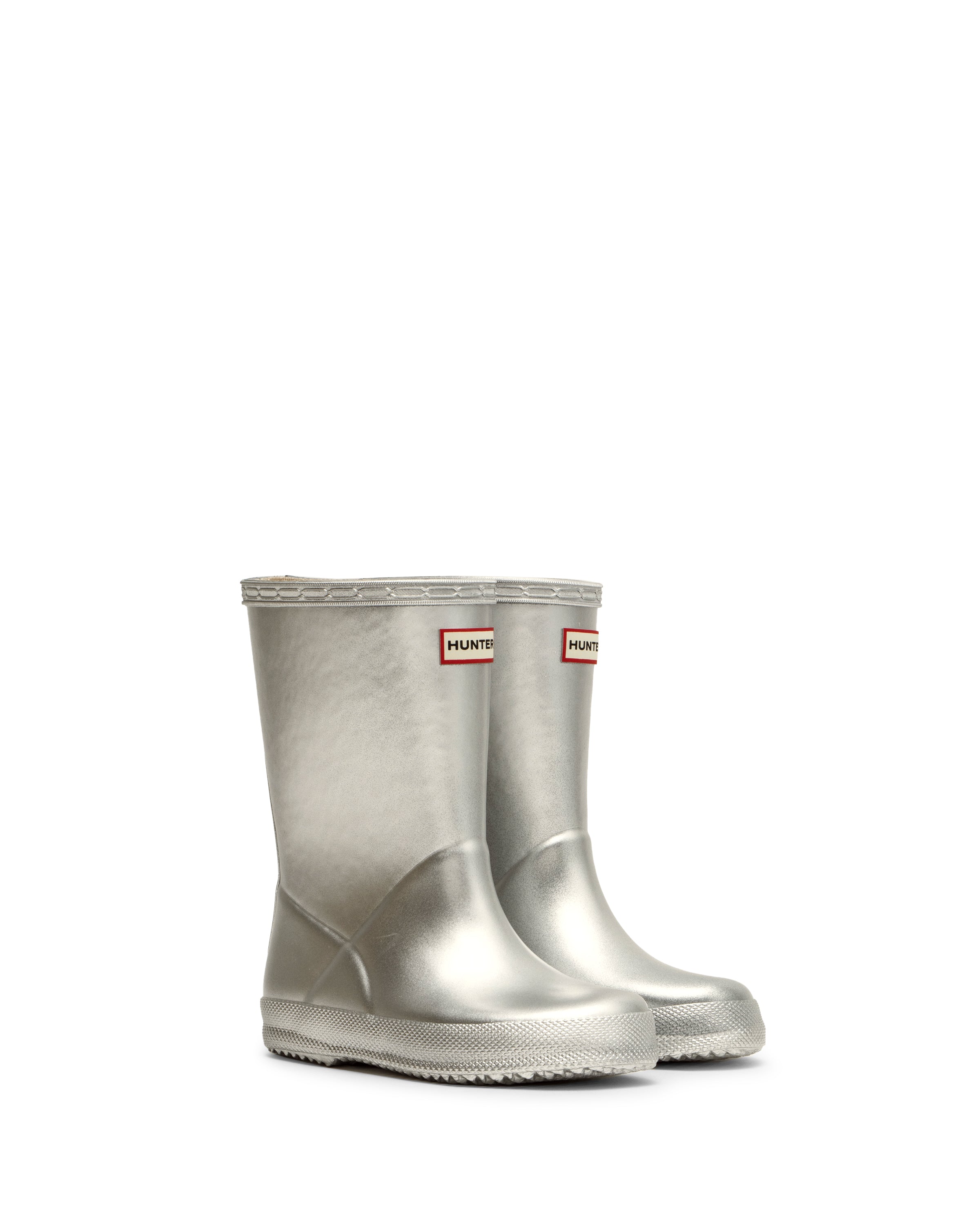 Kids First Classic Metallic Rain Boots - Silver