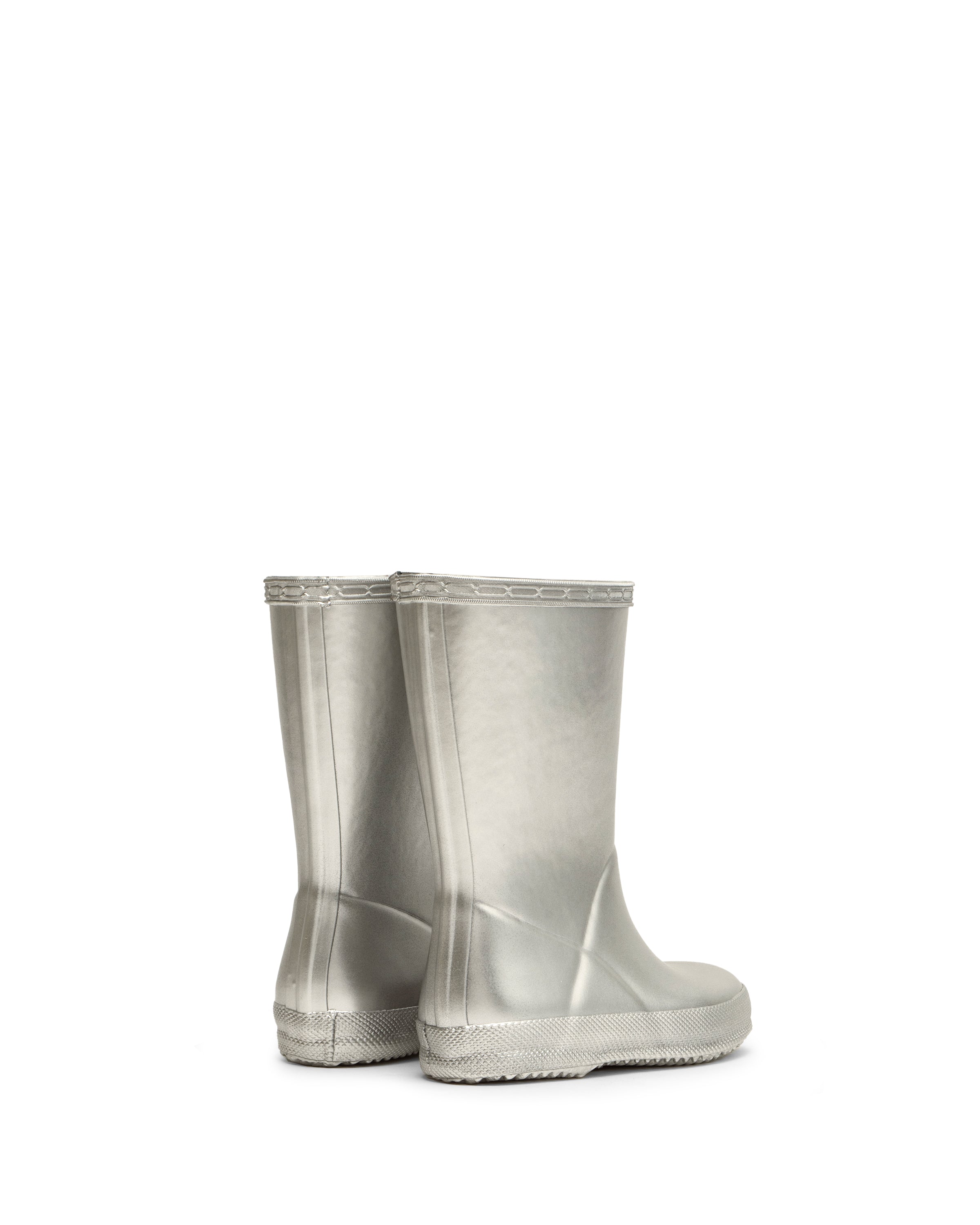 Kids First Classic Metallic Rain Boots - Silver