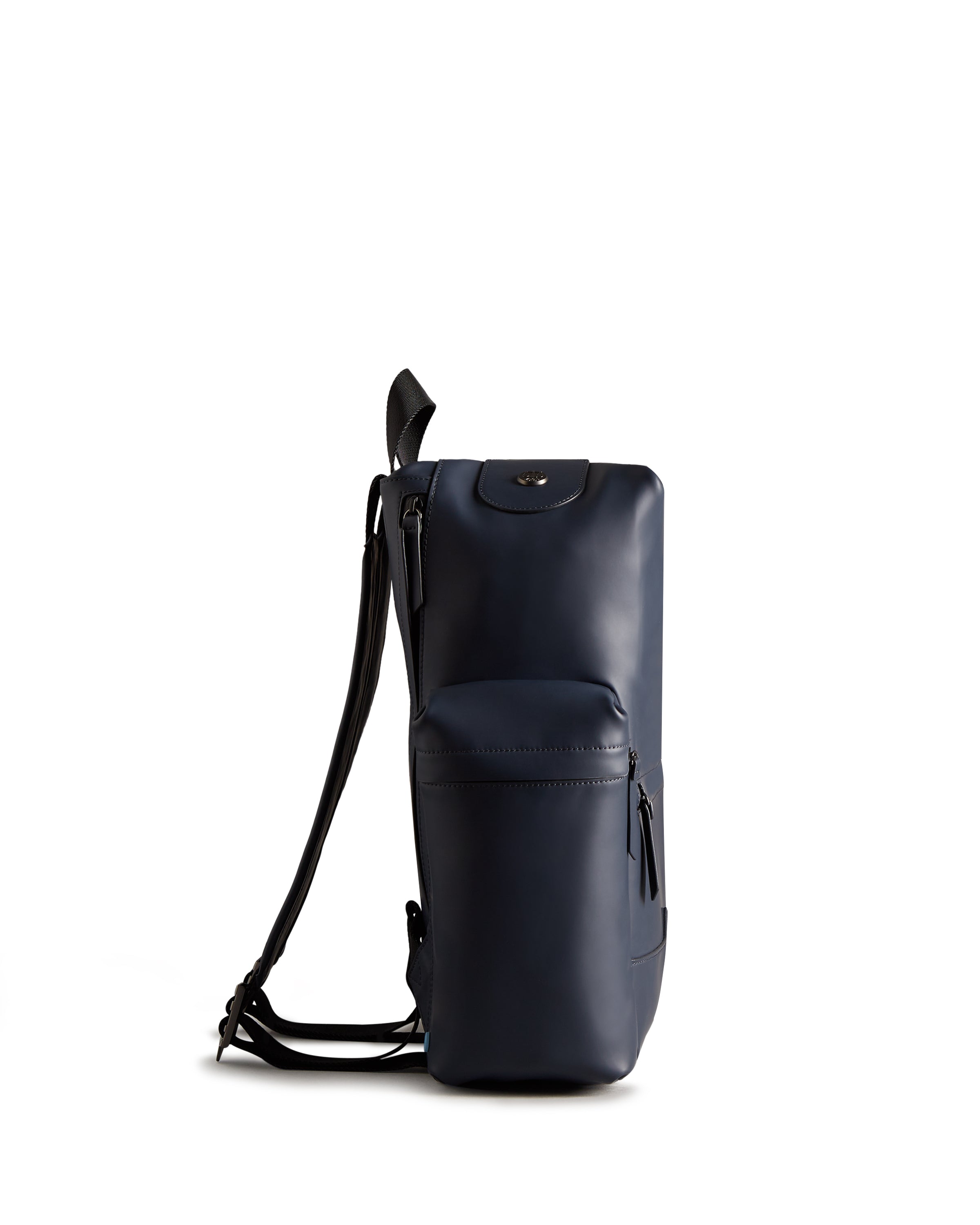 Original Large Top Clip Backpack - Rubber Leather - Navy