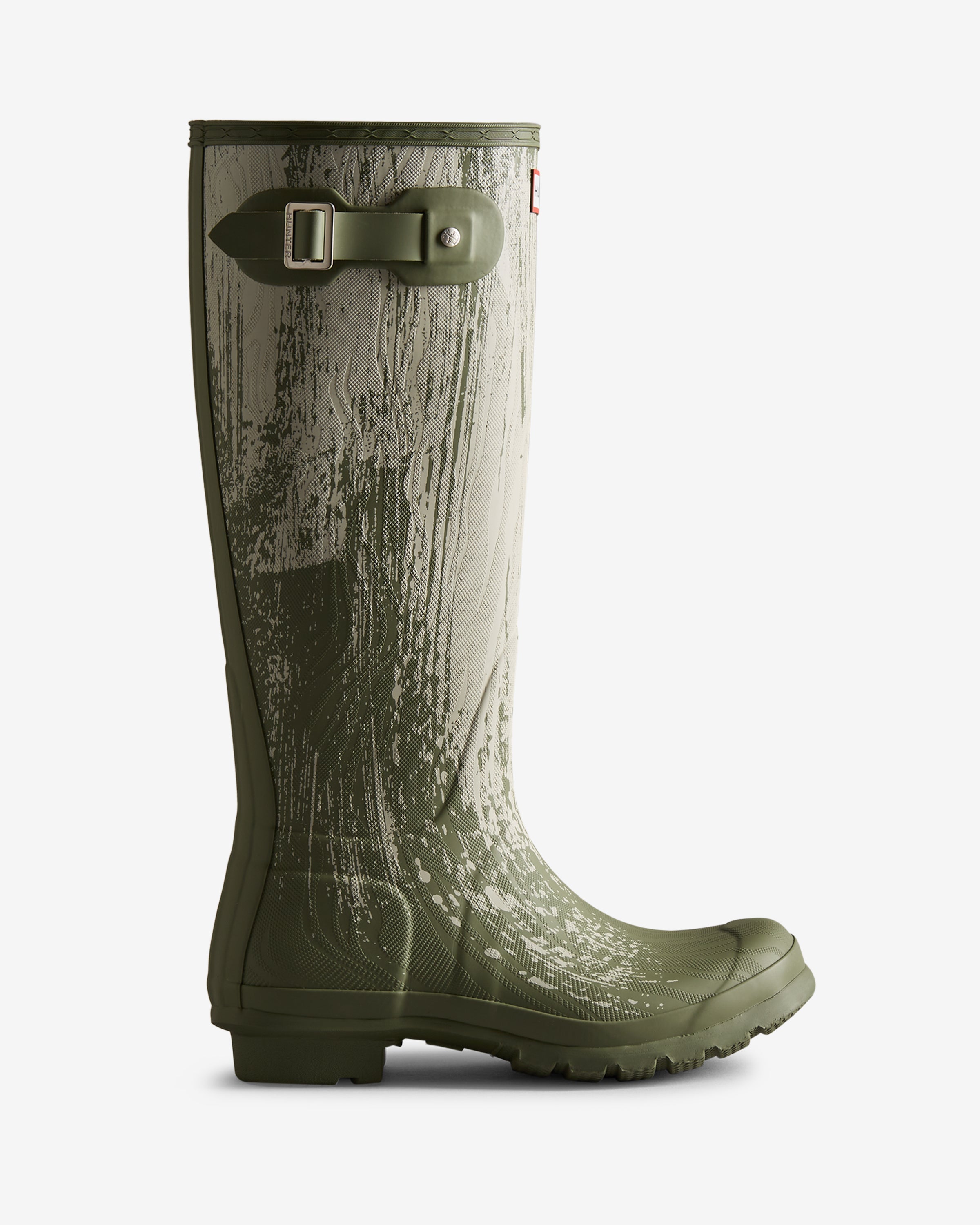 Green gloss hunter boots best sale