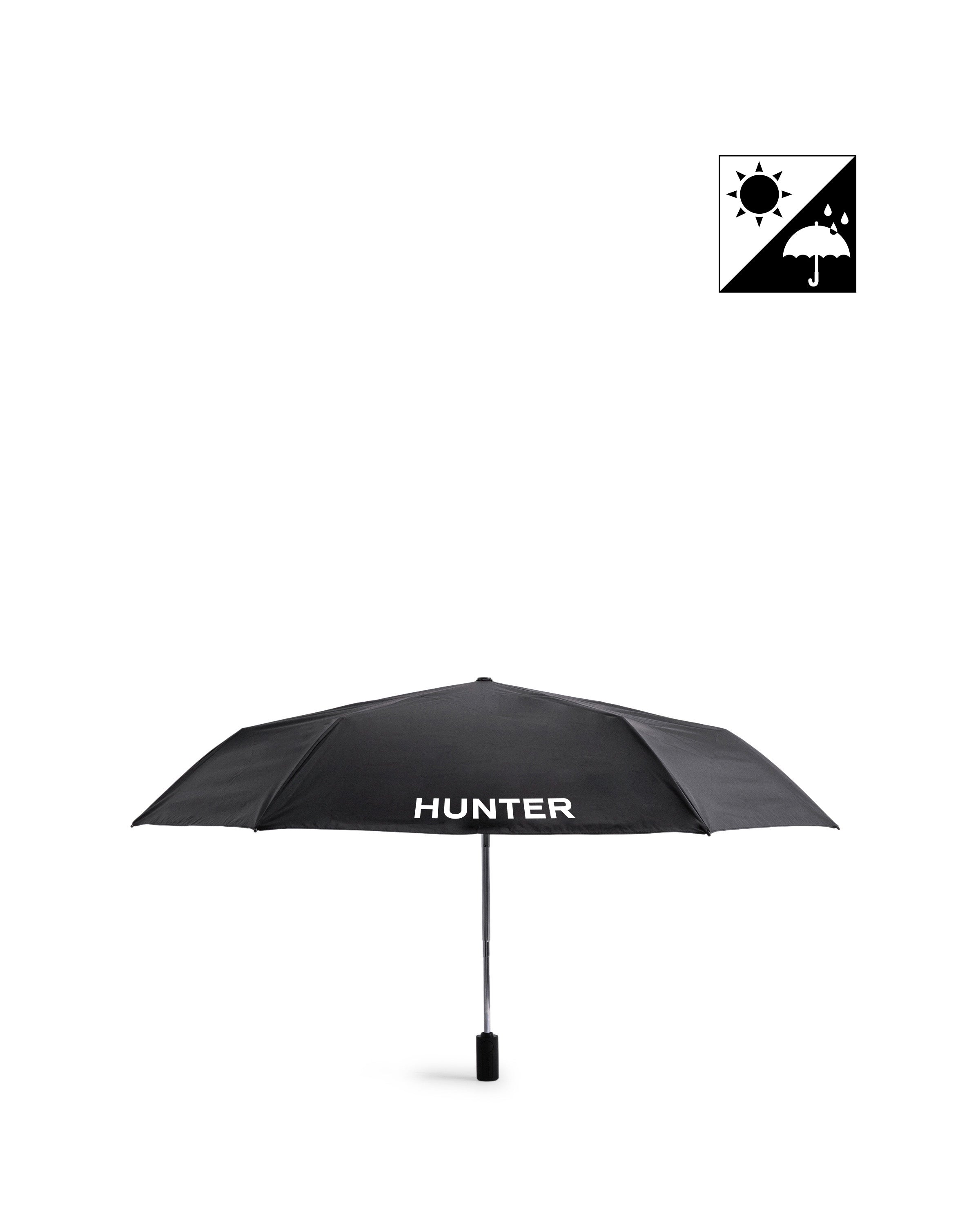 オール ウェザー オート コンパクト アンブレラ (晴雨兼用傘) 55CM - ブラック