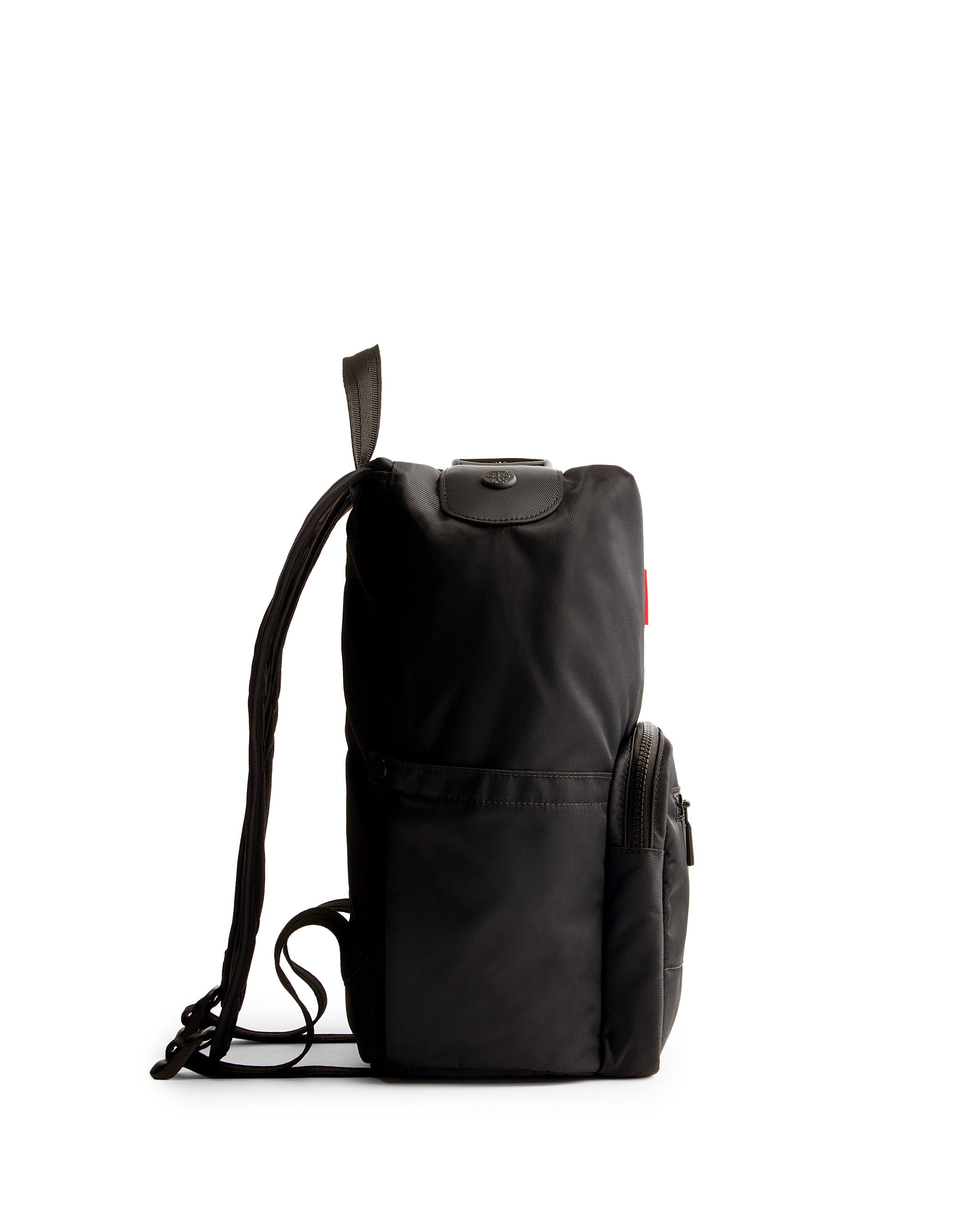 Nylon Pioneer Medium Top Clip Backpack - Black